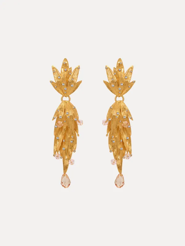Palm Leaf Clip-On Earrings sold by Oscar de la Renta