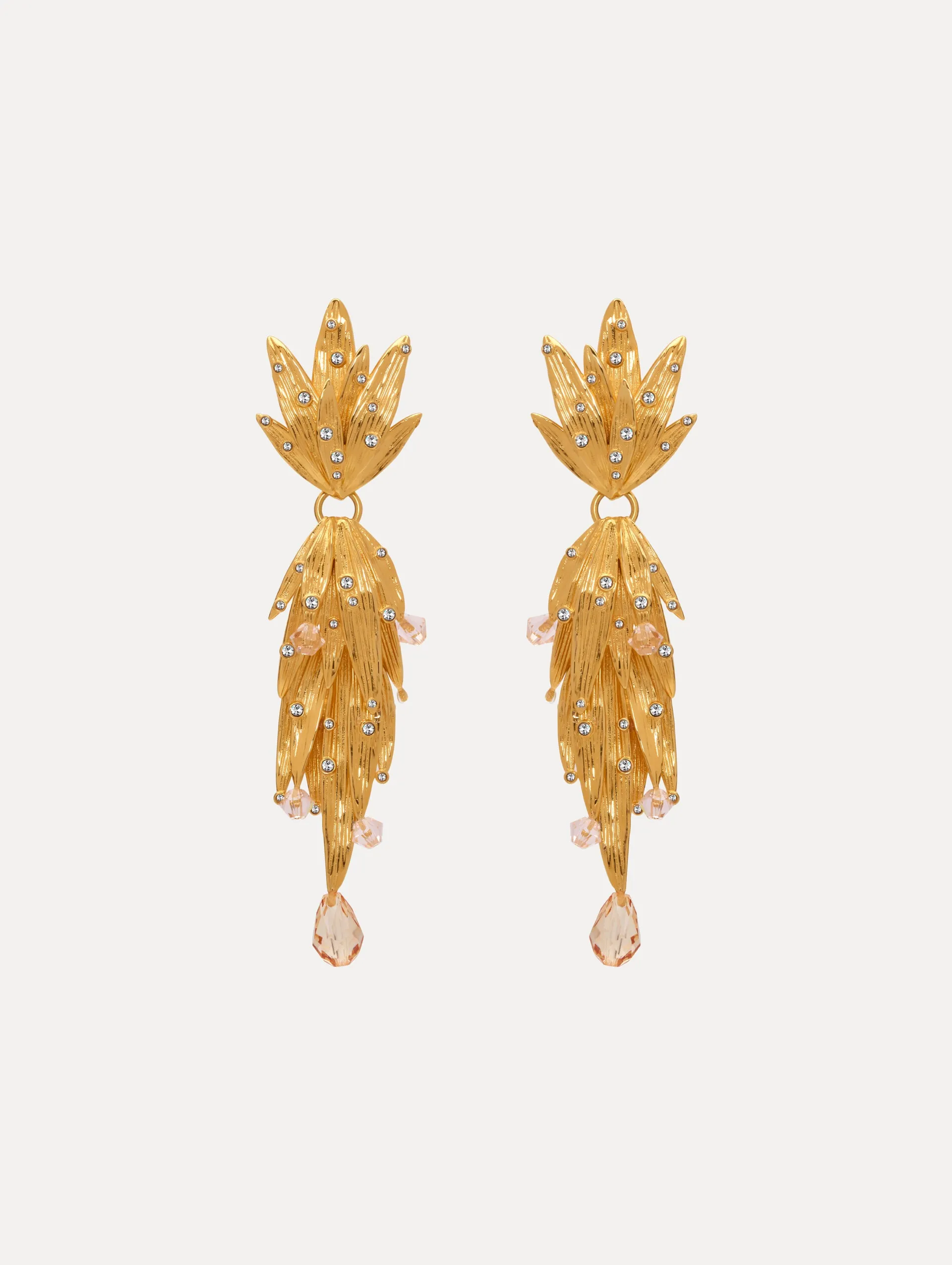 Palm Leaf Clip-On Earrings sold by Oscar de la Renta