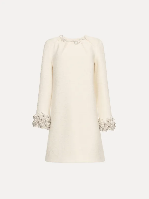 Pearl Embroidered Tweed Shift Dress sold by Oscar de la Renta