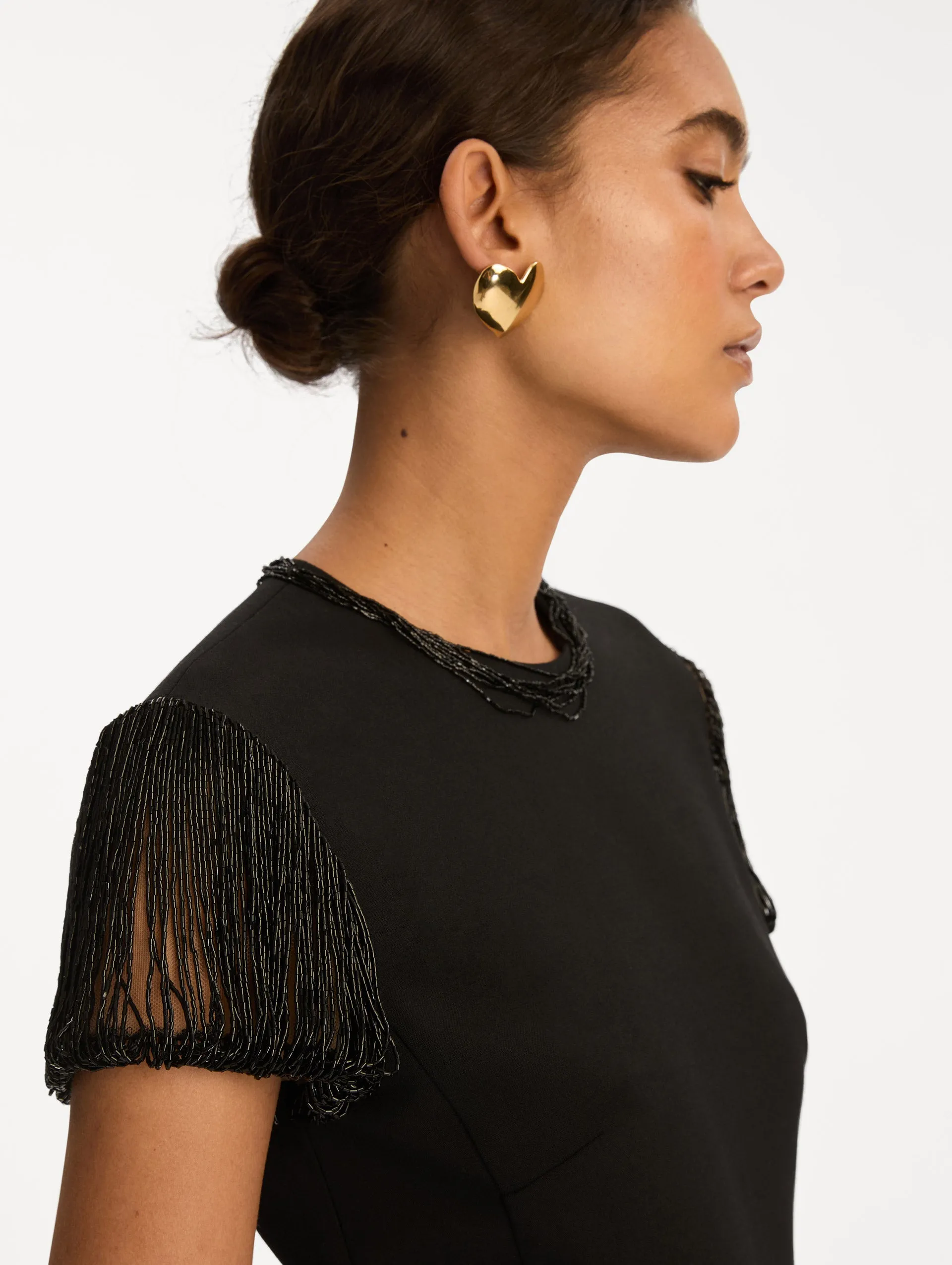 Bugle Bead Embroidered Cocktail Dress sold by Oscar de la Renta product image thumbnail 5