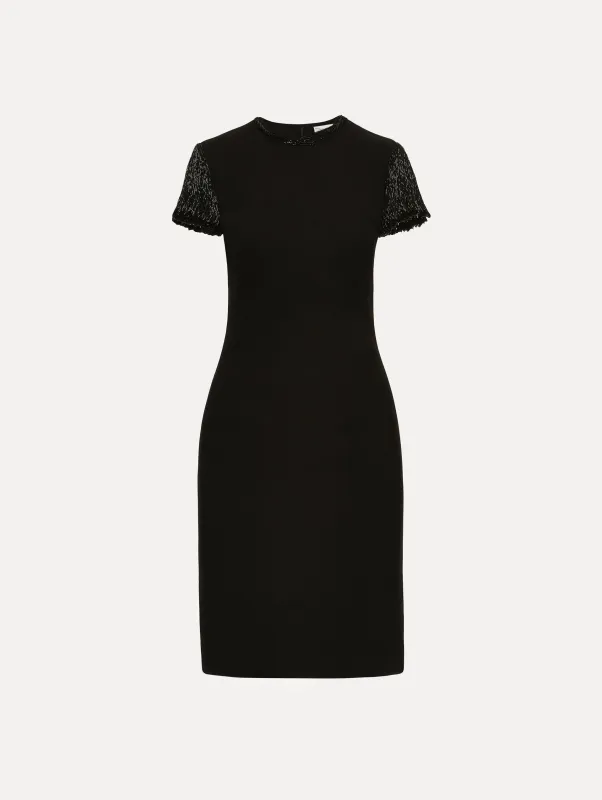 Bugle Bead Embroidered Cocktail Dress sold by Oscar de la Renta