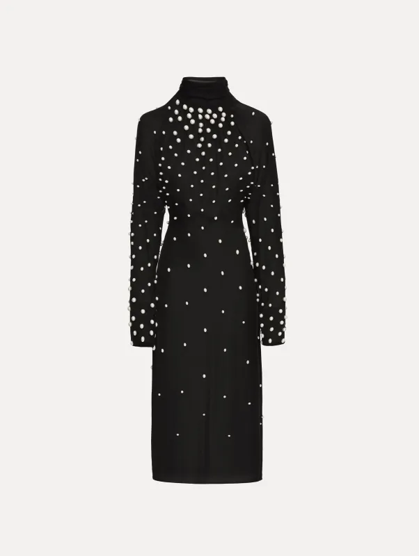 Pearl Cluster Georgette Dress sold by Oscar de la Renta