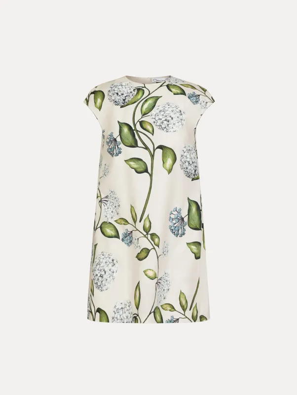 Porcelain Flower Cotton Poplin Mini Dress sold by Oscar de la Renta
