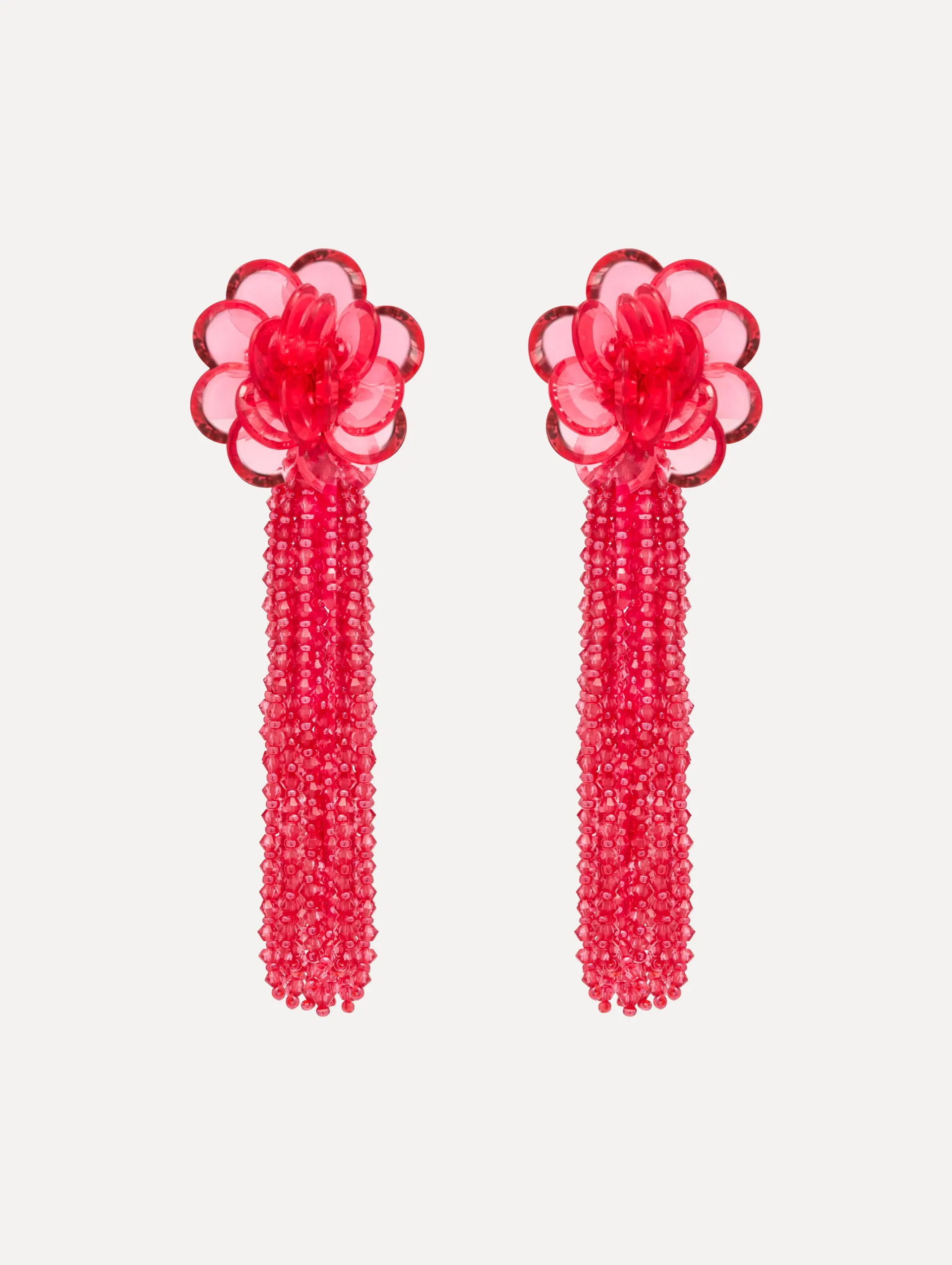 Flower Chanelier Clip-On Earrings sold by Oscar de la Renta