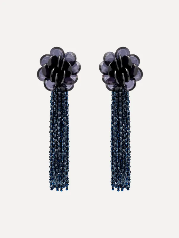 Flower Chanelier Clip-On Earrings sold by Oscar de la Renta