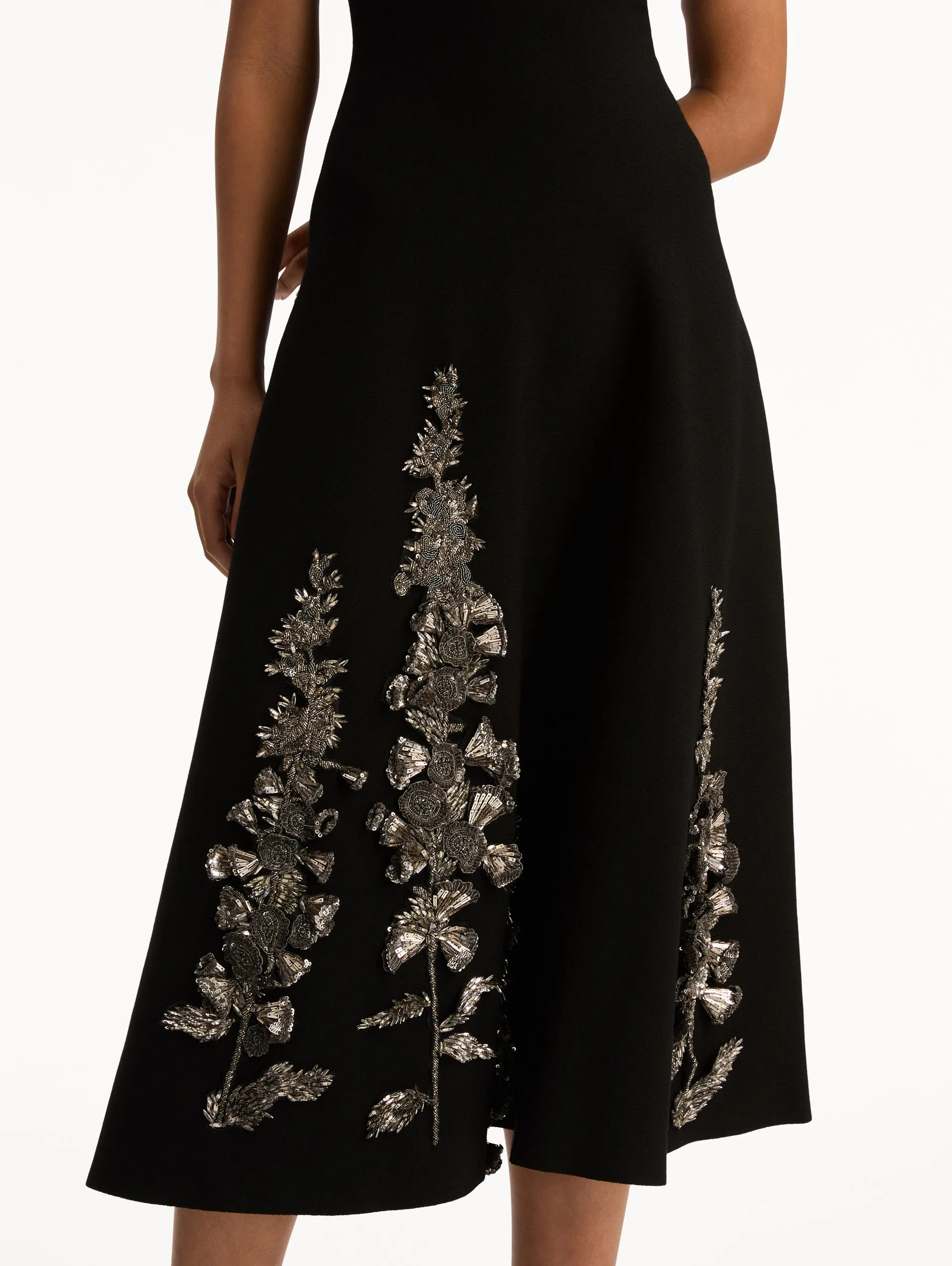 Foxglove Sequin Embroidered Knit Dress sold by Oscar de la Renta product image thumbnail 5
