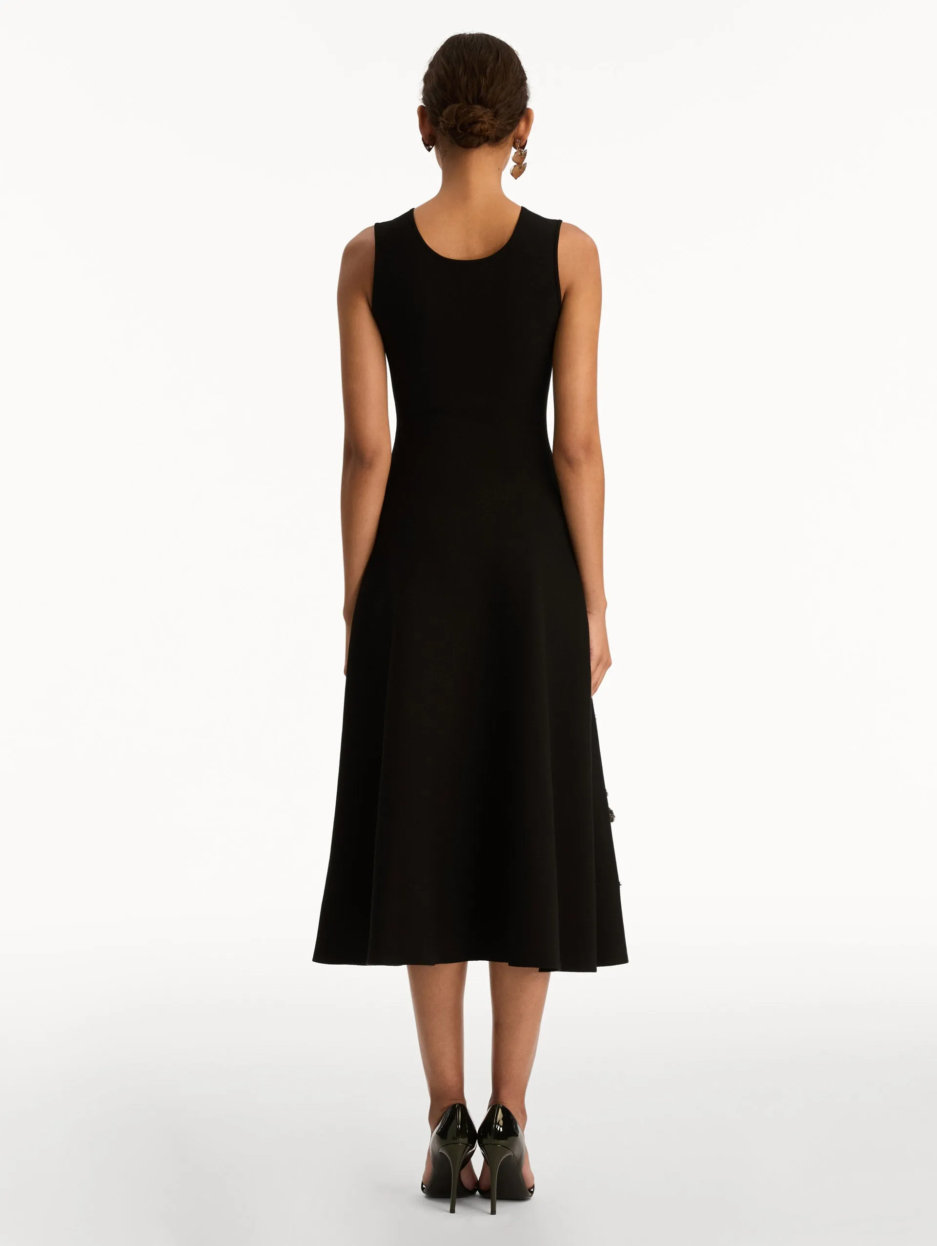 Foxglove Sequin Embroidered Knit Dress sold by Oscar de la Renta product image thumbnail 3