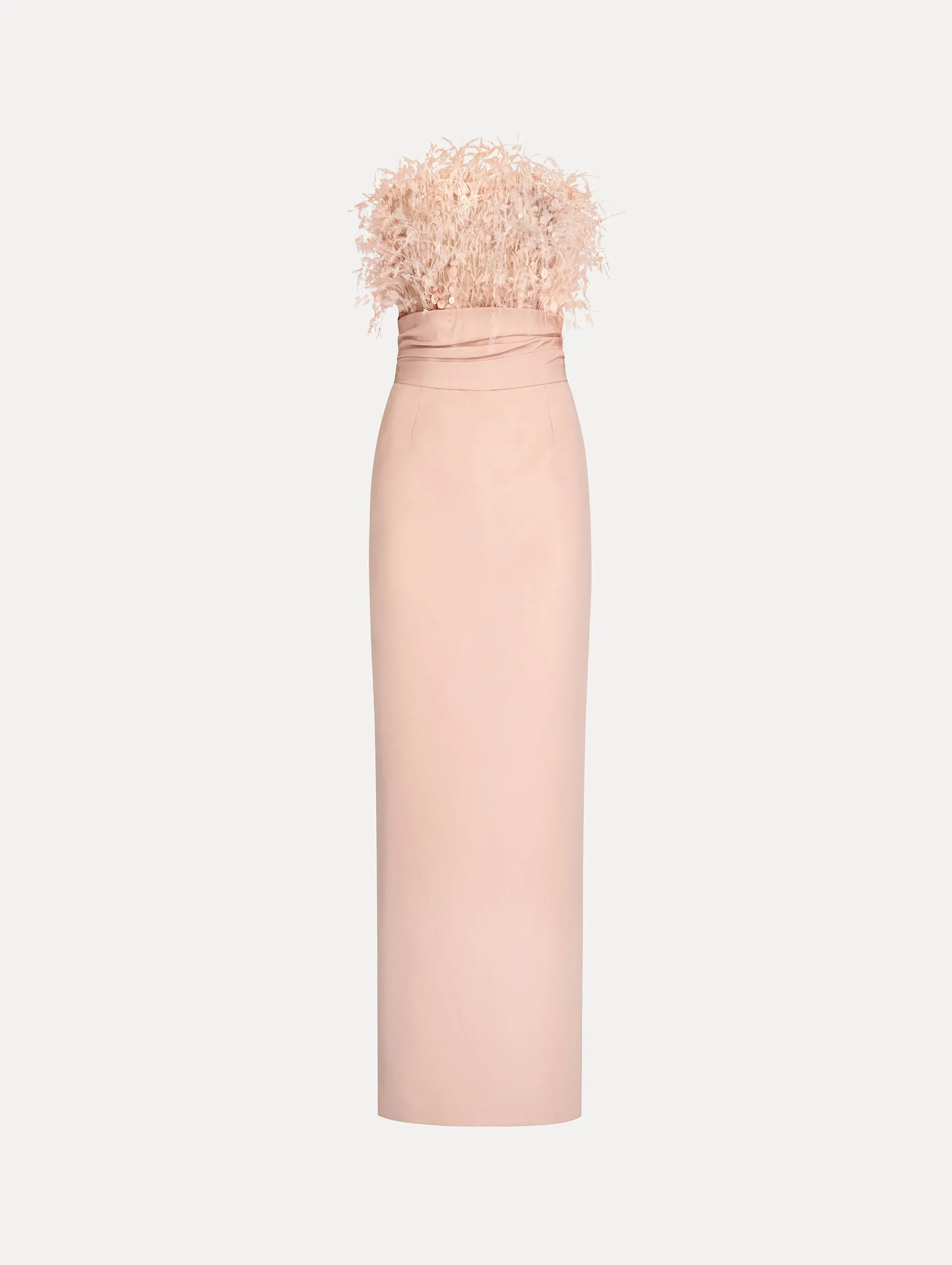Point d’Esprit Feather Embroidered Gown sold by Oscar de la Renta