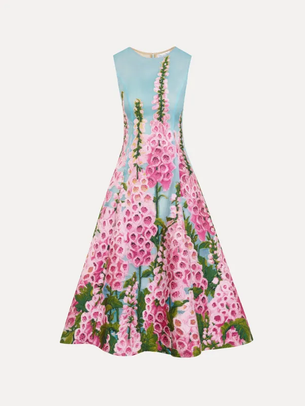 Foxglove Organza Cocktail Dress made by Oscar de la Renta