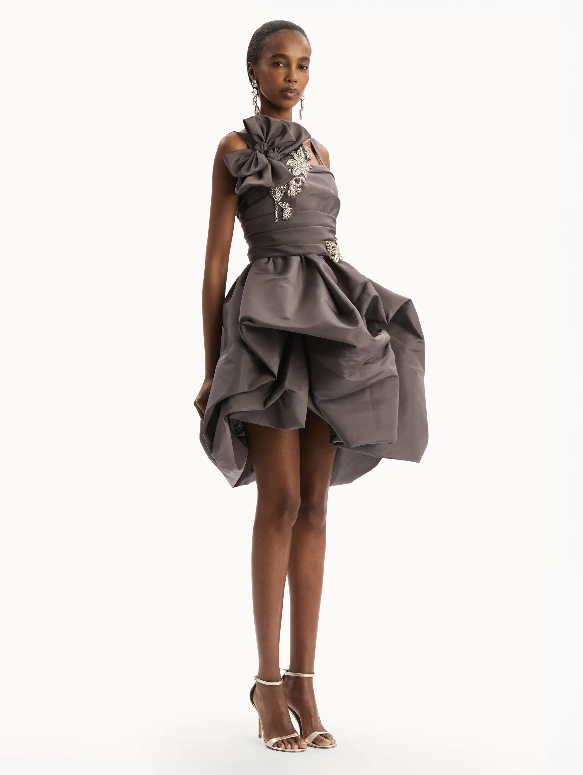 Brooch Embroidered Cocktail Sleeveless Dress sold by Oscar de la Renta product image thumbnail 4