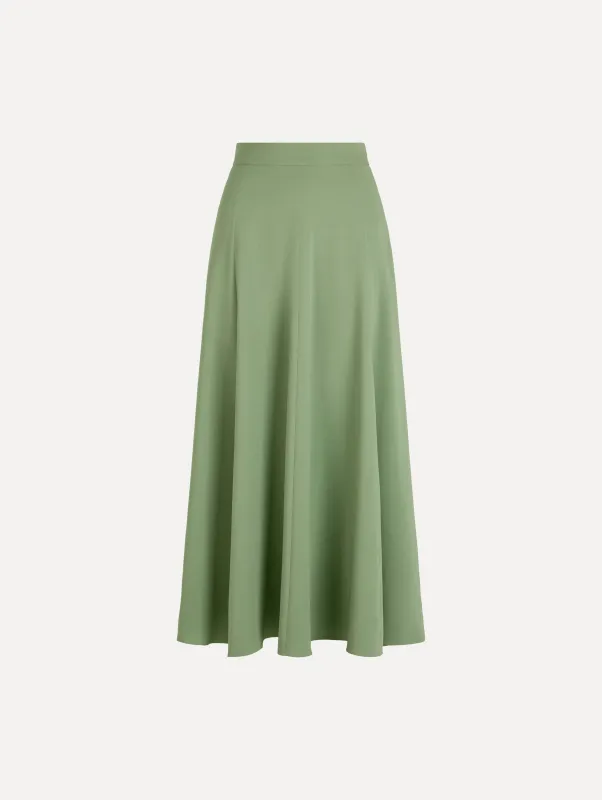 Silk Georgette Midi Skirt sold by Oscar de la Renta