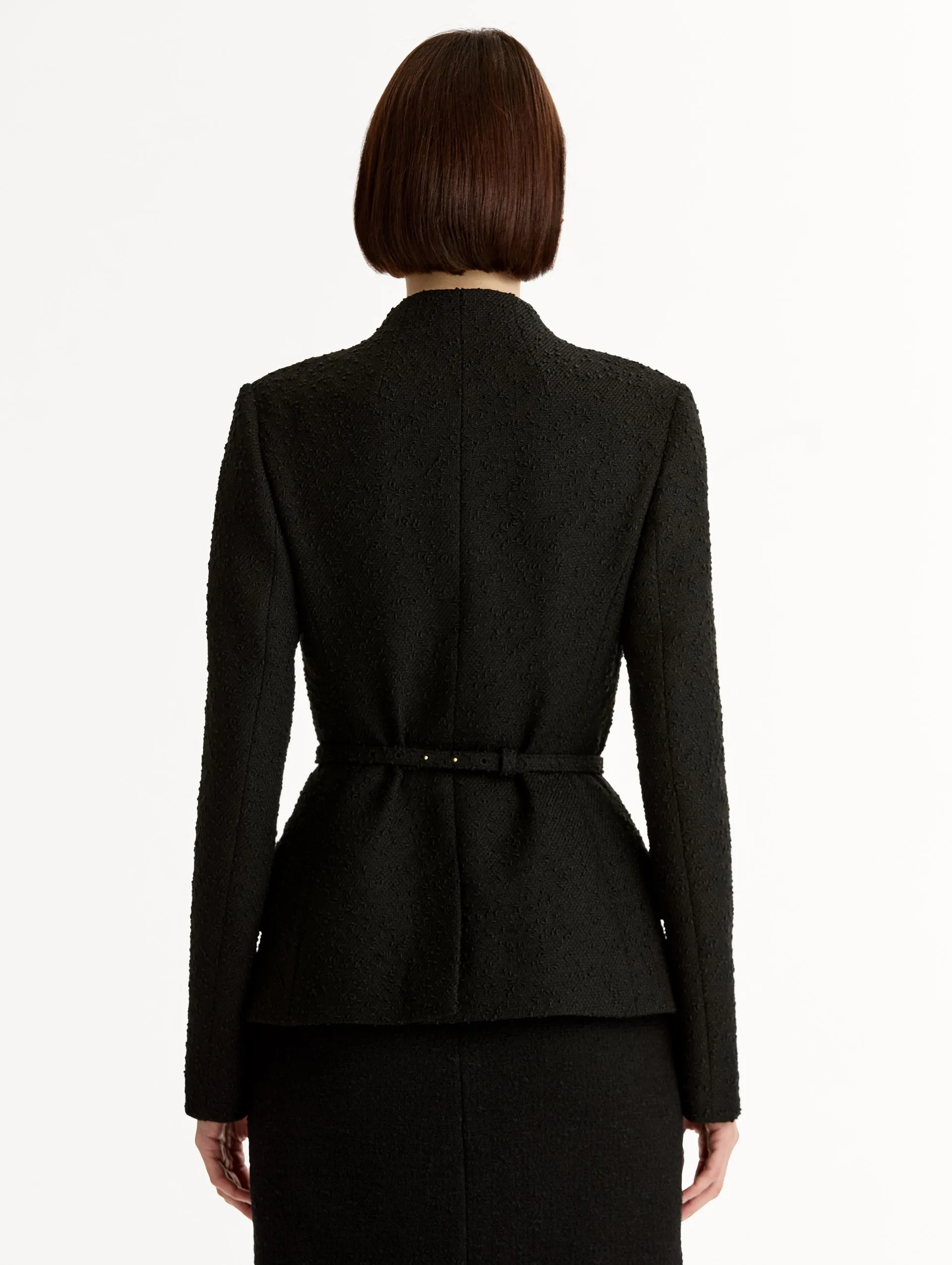 Cyclamen Belt Tweed Jacket sold by Oscar de la Renta product image thumbnail 4