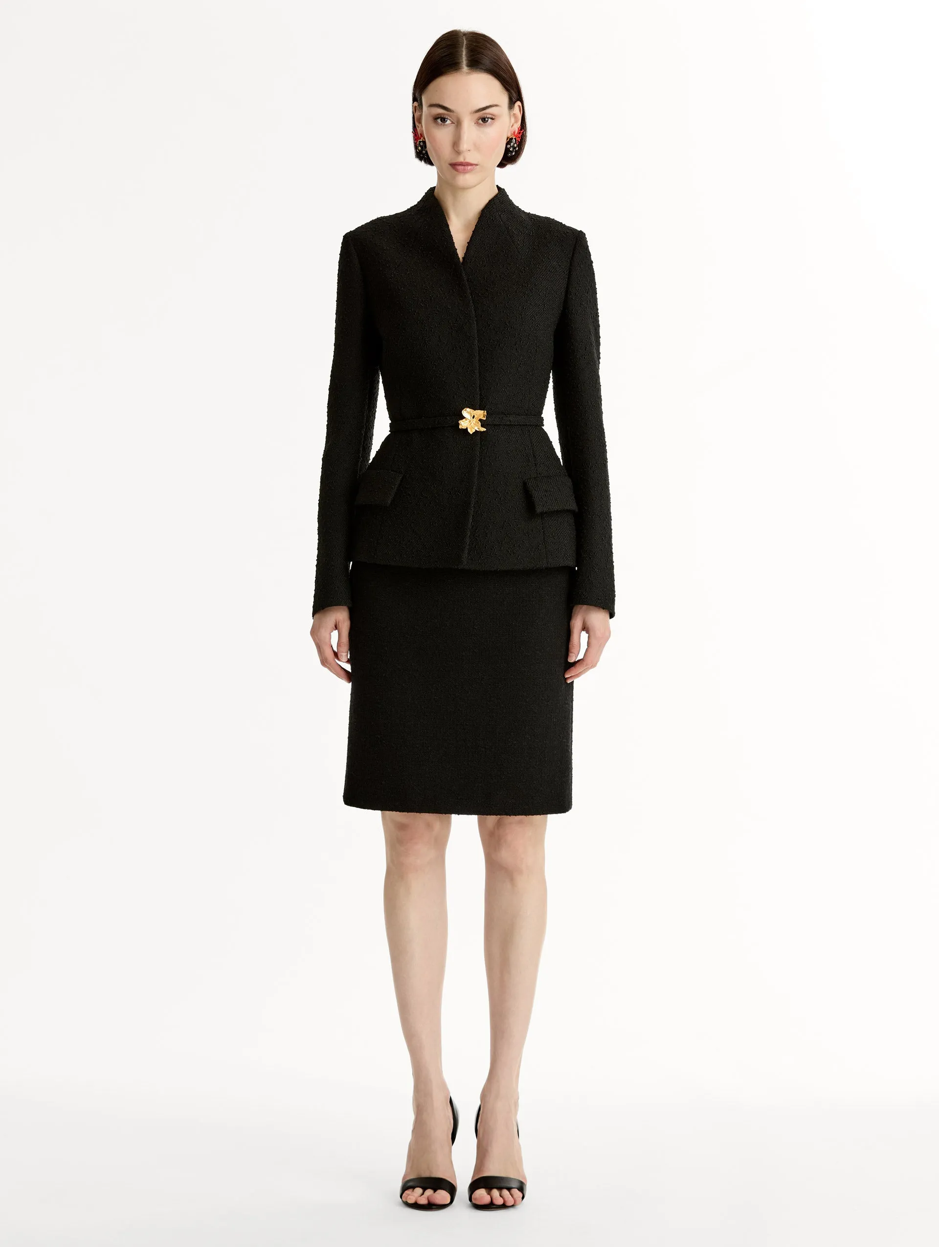 Cyclamen Belt Tweed Jacket sold by Oscar de la Renta product image thumbnail 2