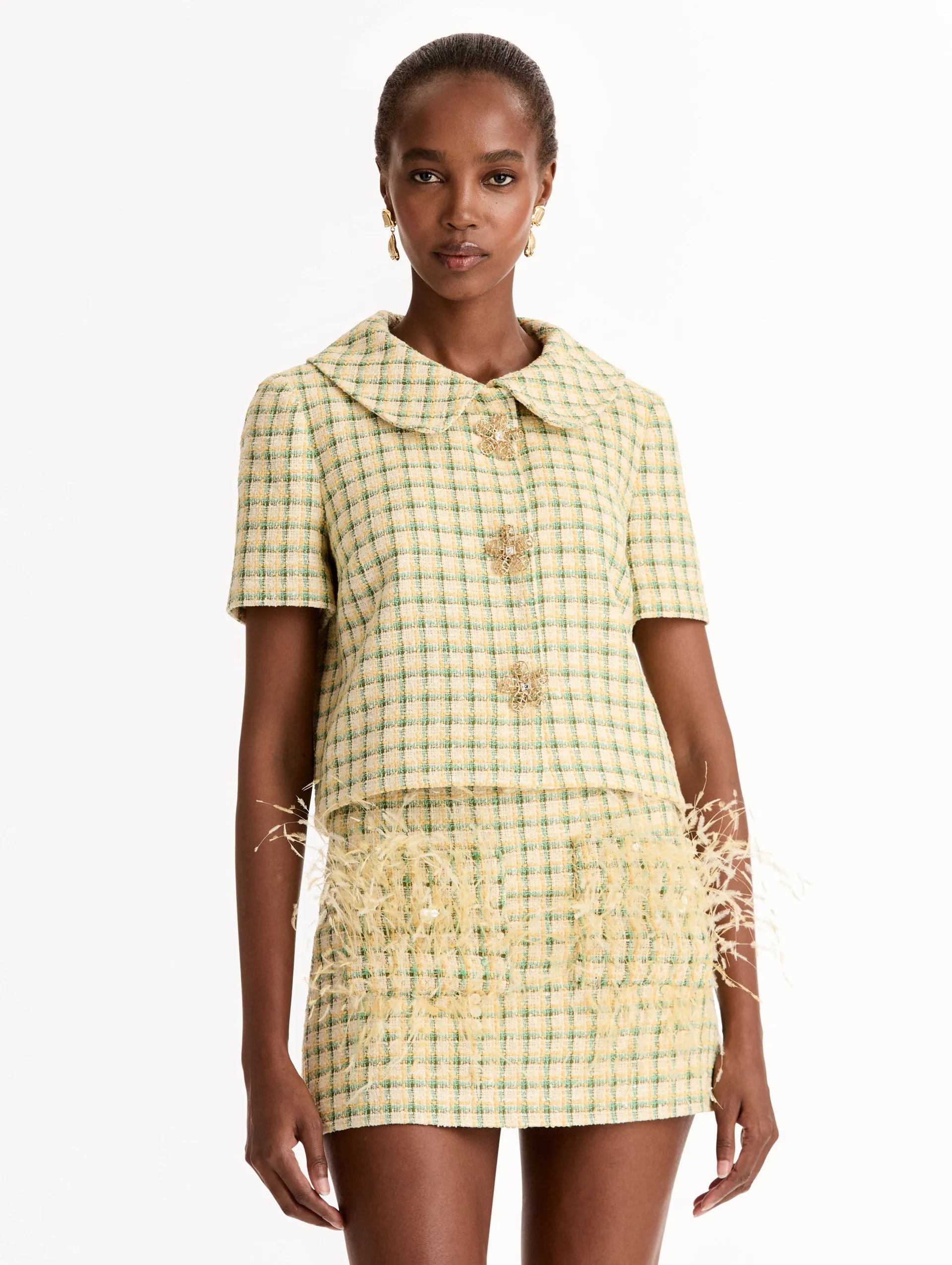 Checked Tweed Jacket sold by Oscar de la Renta product image thumbnail 2