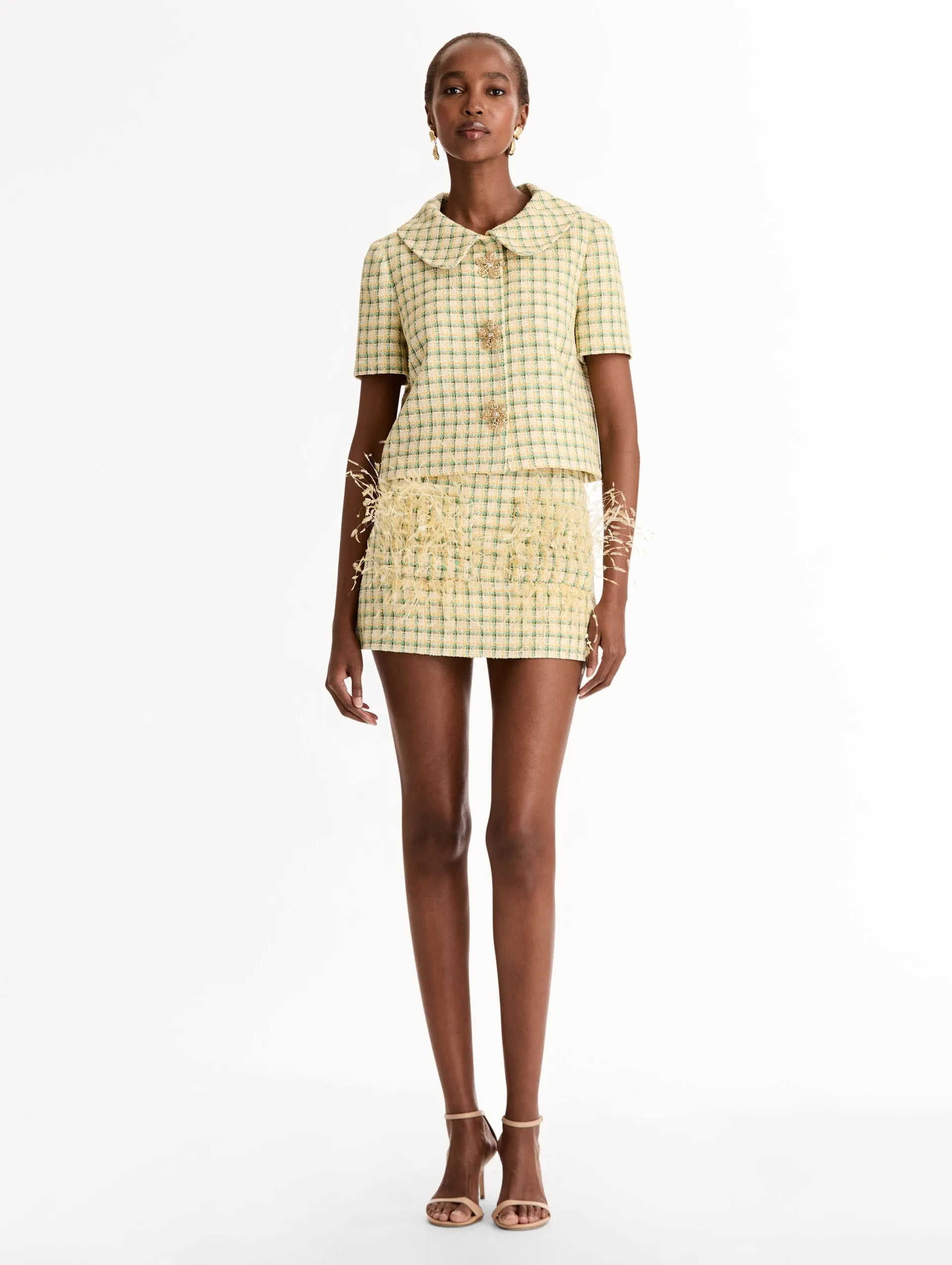 Checked Tweed Jacket sold by Oscar de la Renta product image thumbnail 3