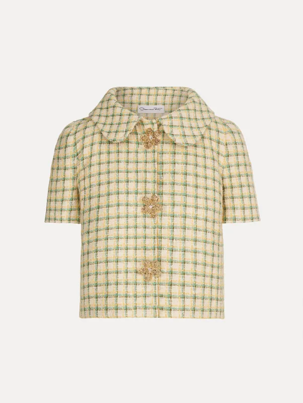 Checked Tweed Jacket made by Oscar de la Renta