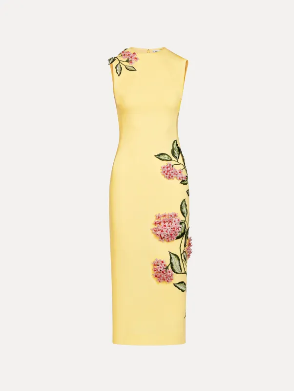 Porcelain Flower Embroidered Dress sold by Oscar de la Renta