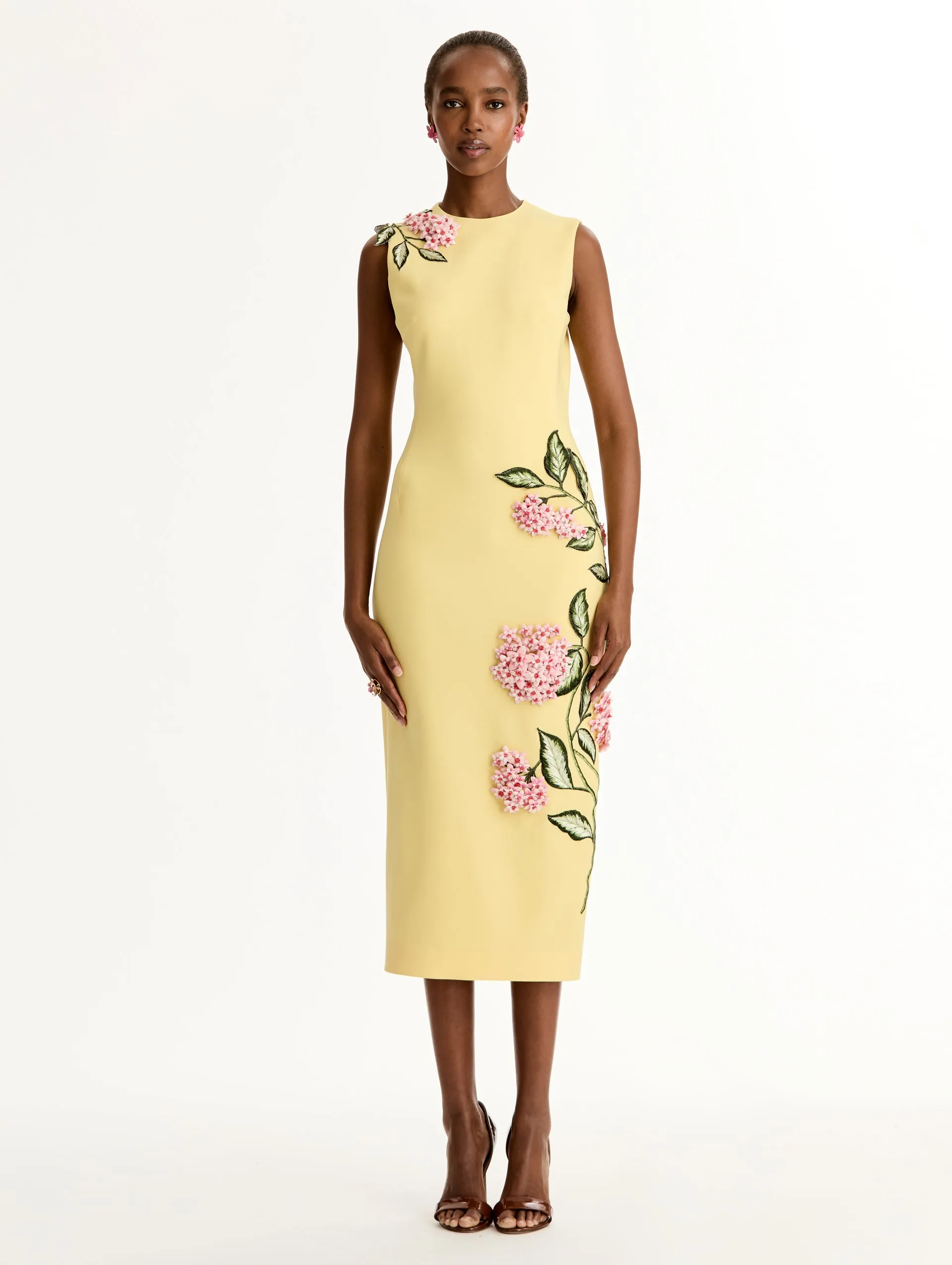 Porcelain Flower Embroidered Dress sold by Oscar de la Renta product image thumbnail 2
