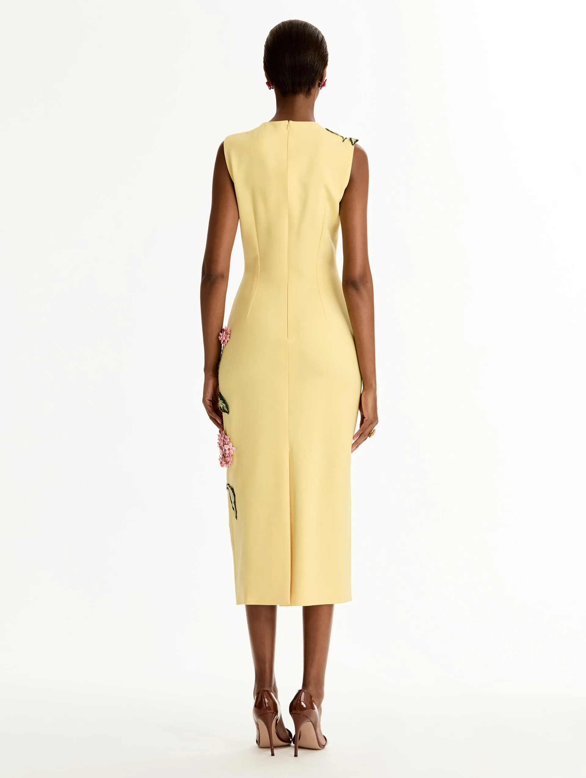 Porcelain Flower Embroidered Dress sold by Oscar de la Renta product image thumbnail 5