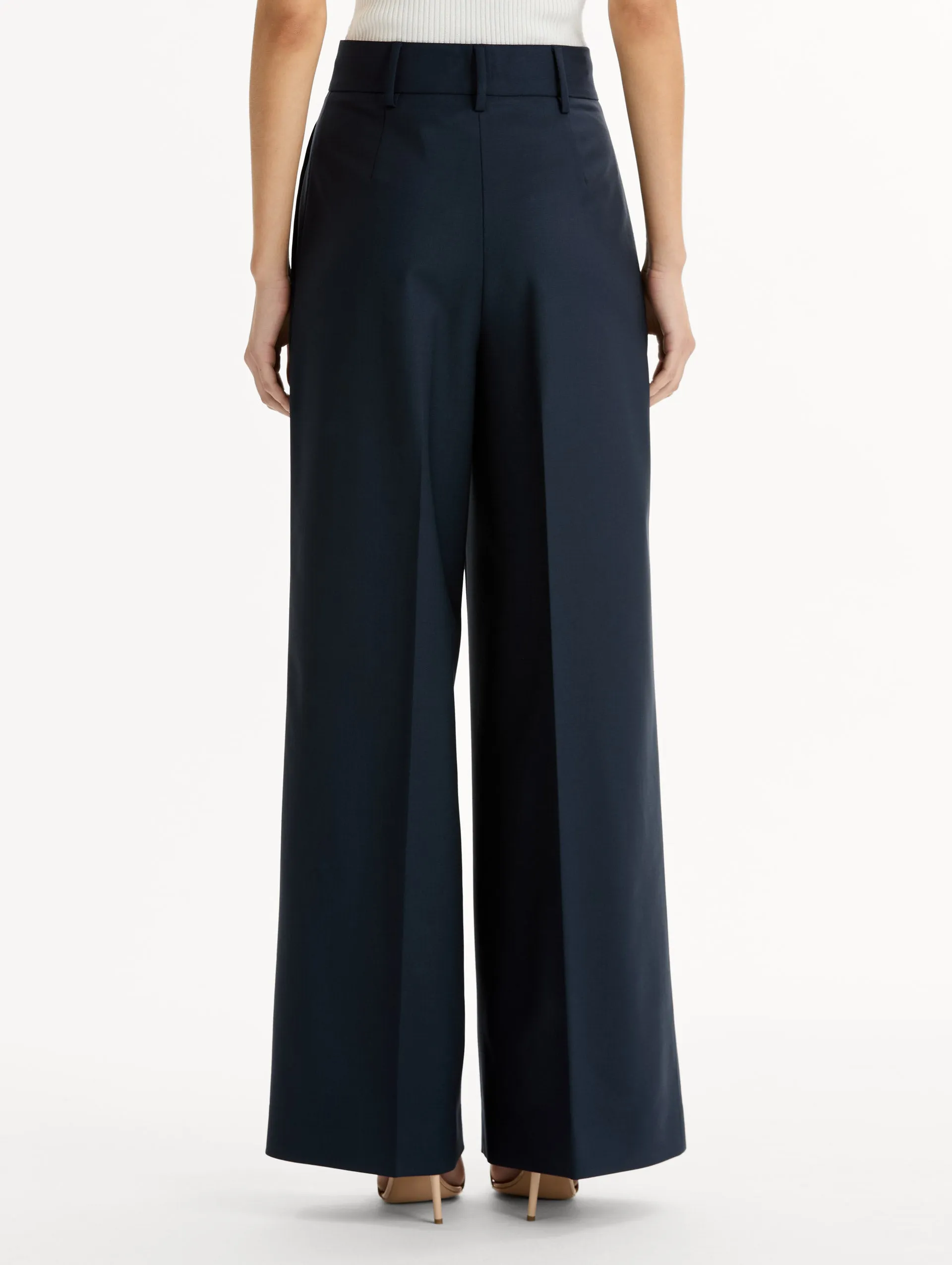 Wide-Leg Wool-Blend Pant sold by Oscar de la Renta product image thumbnail 3