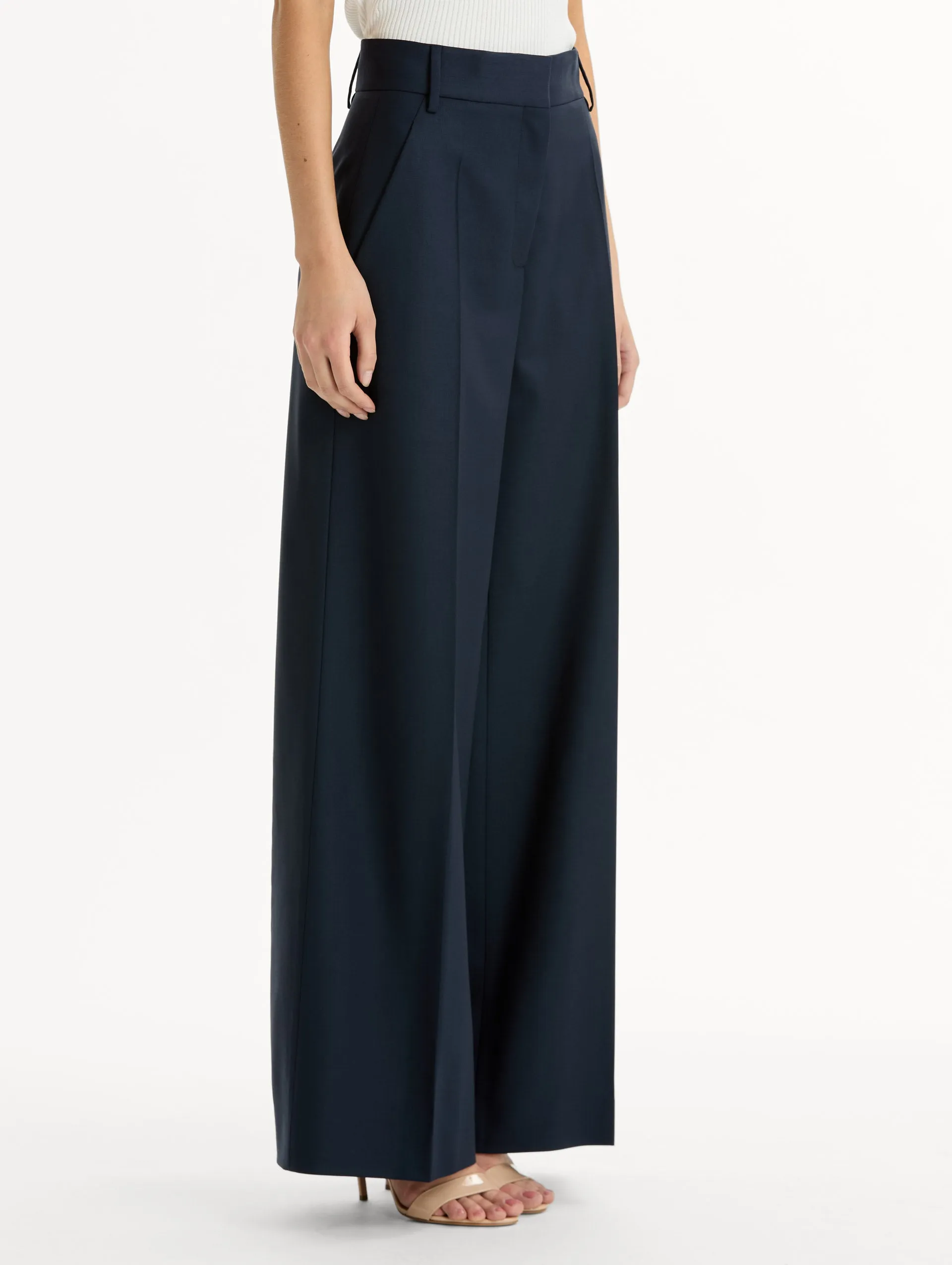 Wide-Leg Wool-Blend Pant sold by Oscar de la Renta product image thumbnail 5