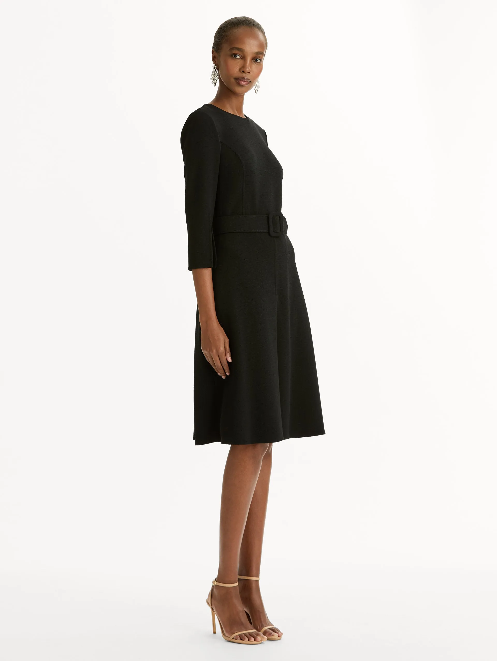 Split-Sleeve Wool-Blend Dress sold by Oscar de la Renta product image thumbnail 4