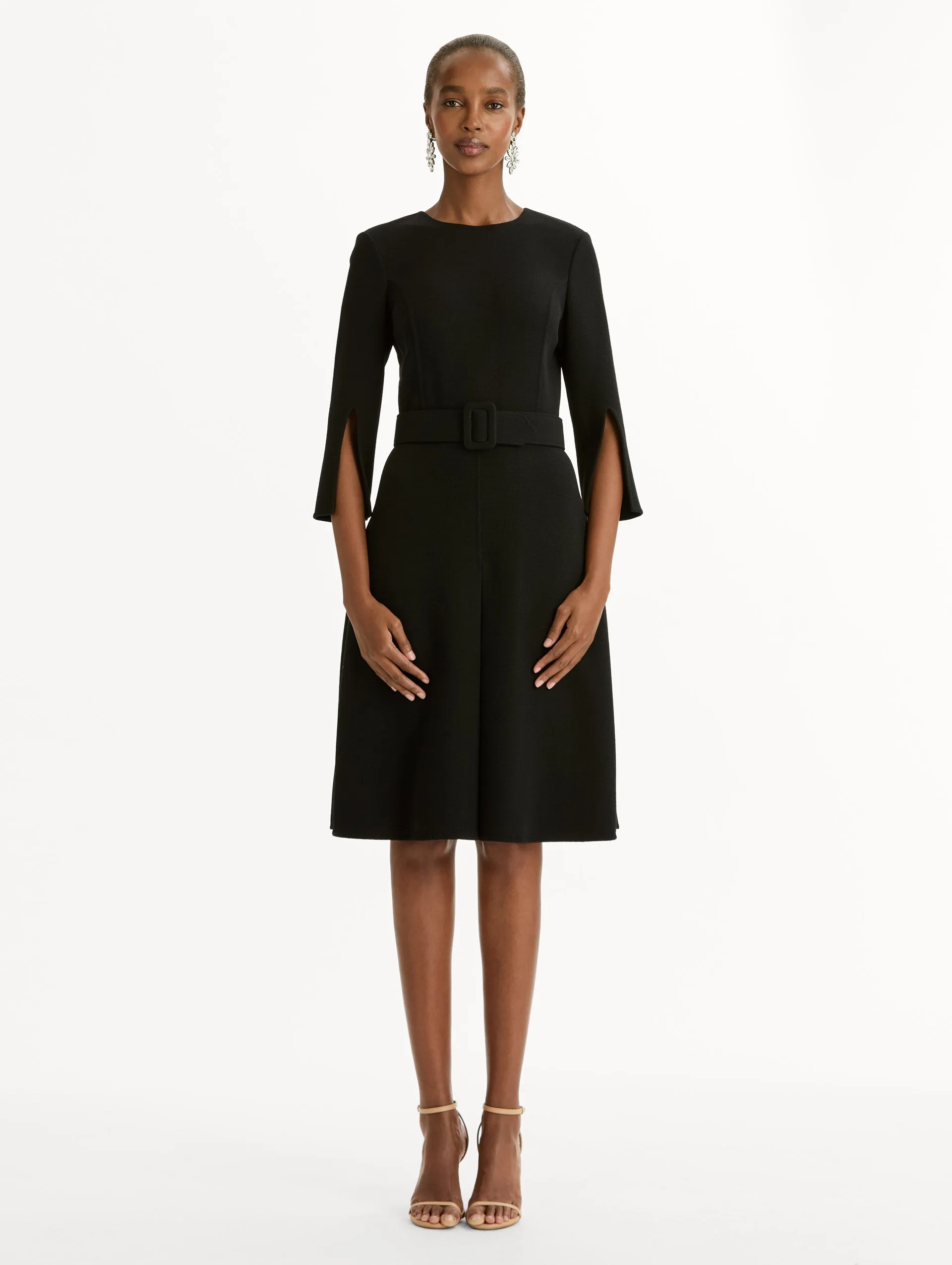 Split-Sleeve Wool-Blend Dress sold by Oscar de la Renta product image thumbnail 2