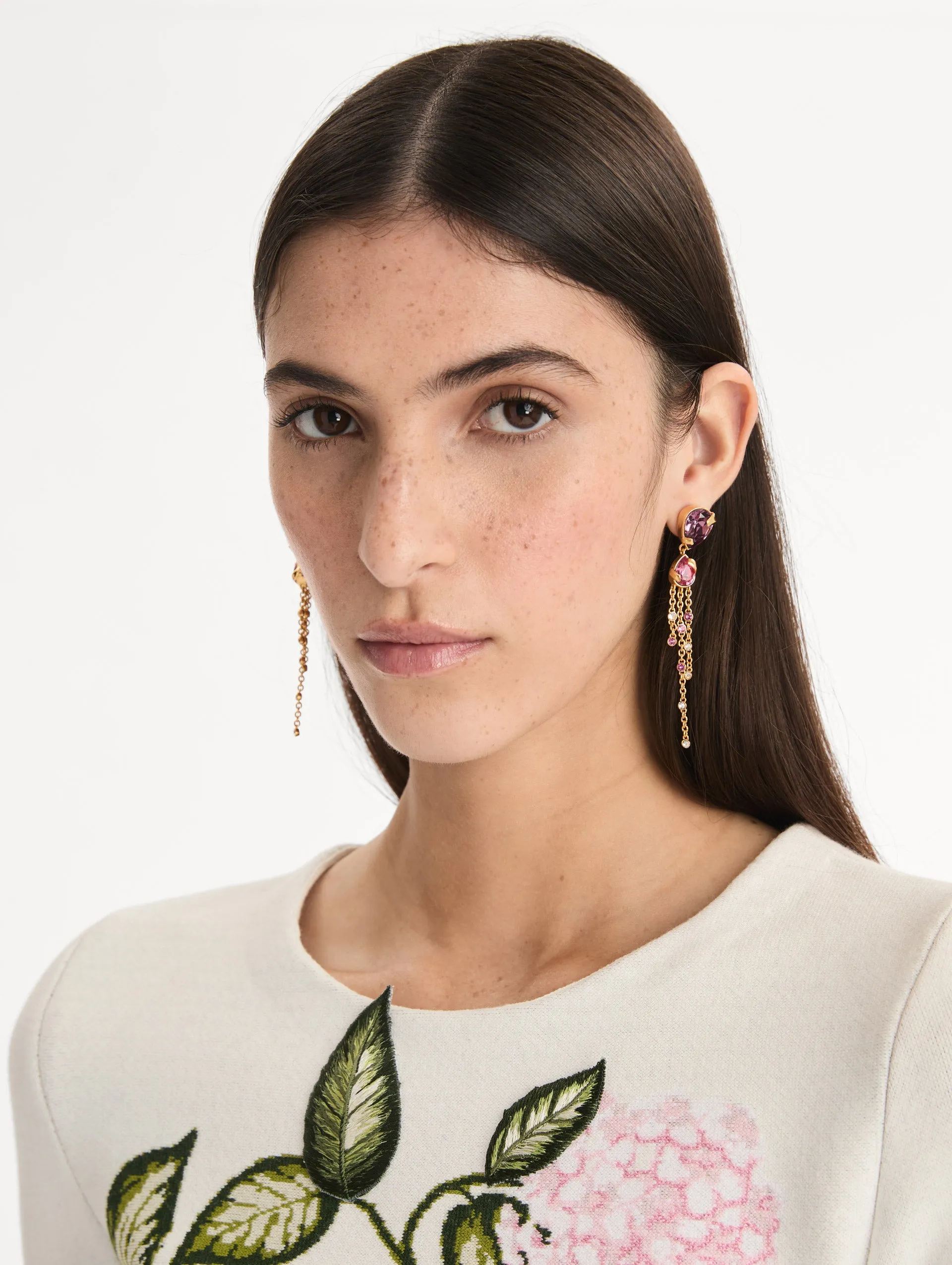Pear-Cut Chandelier Earrings sold by Oscar de la Renta product image thumbnail 2