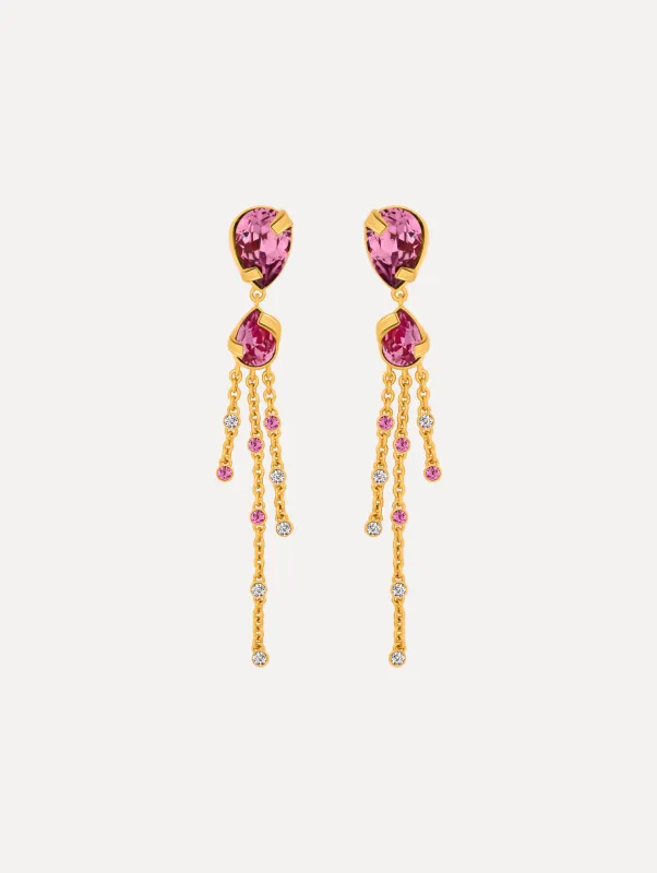 Pear-Cut Chandelier Earrings sold by Oscar de la Renta