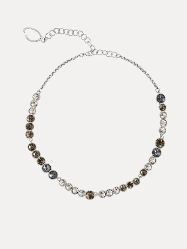 Gradient Rhinestone Strand Necklace made by Oscar de la Renta