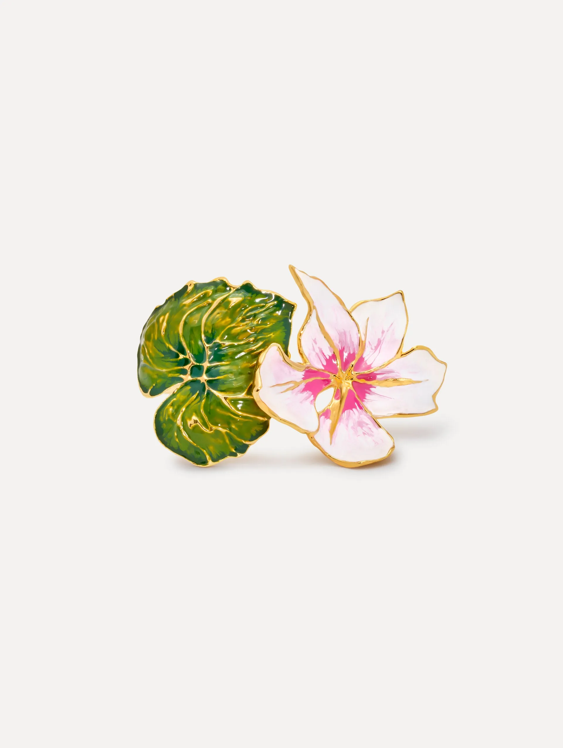 Enamel Cyclamen Cuff Bracelet sold by Oscar de la Renta product image thumbnail 2