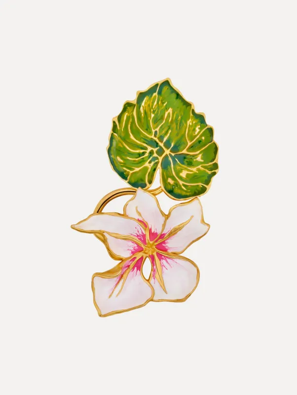 Enamel Cyclamen Brooch made by Oscar de la Renta