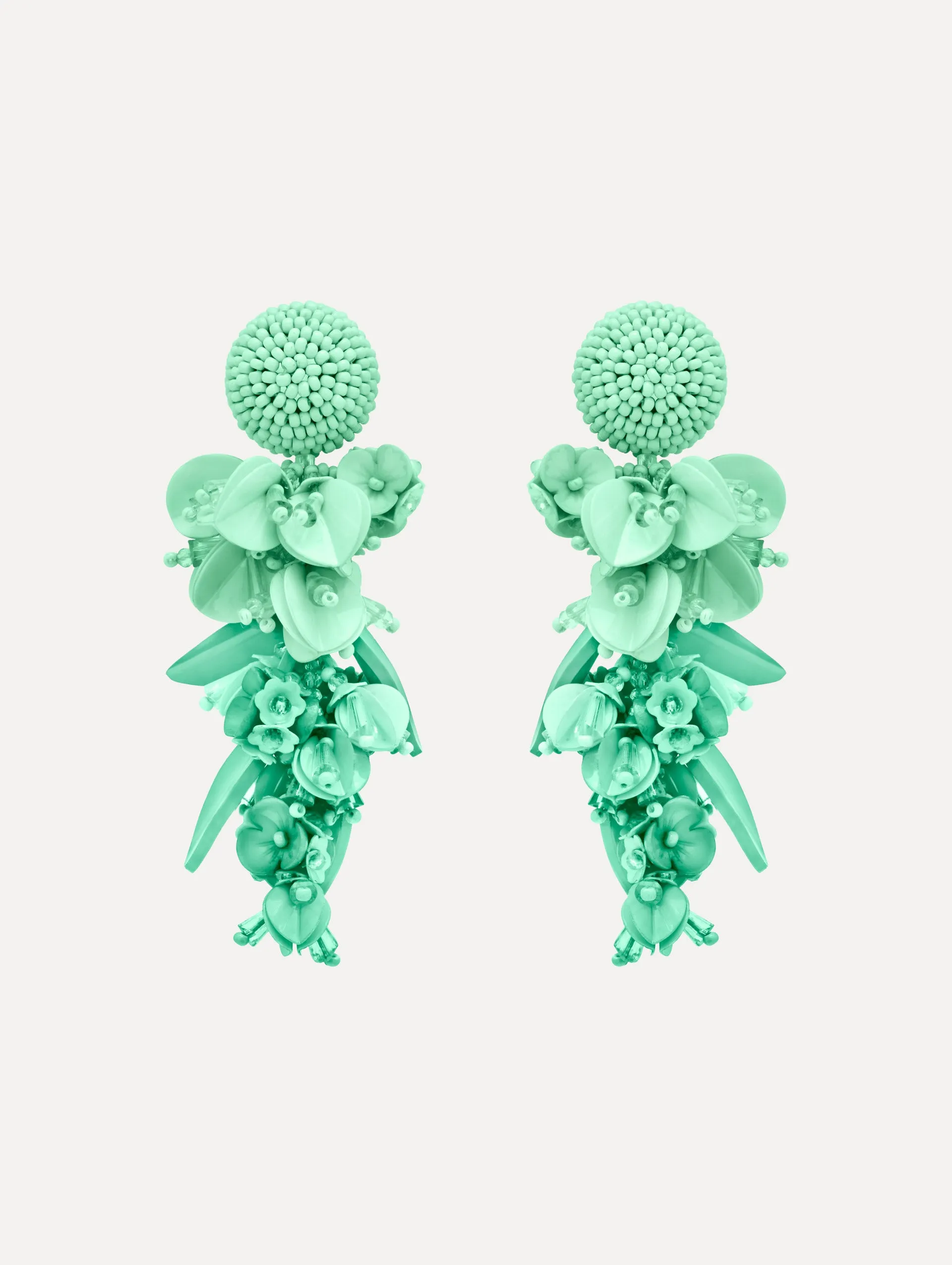Cascading Petal Drop Clip-On Earrings sold by Oscar de la Renta