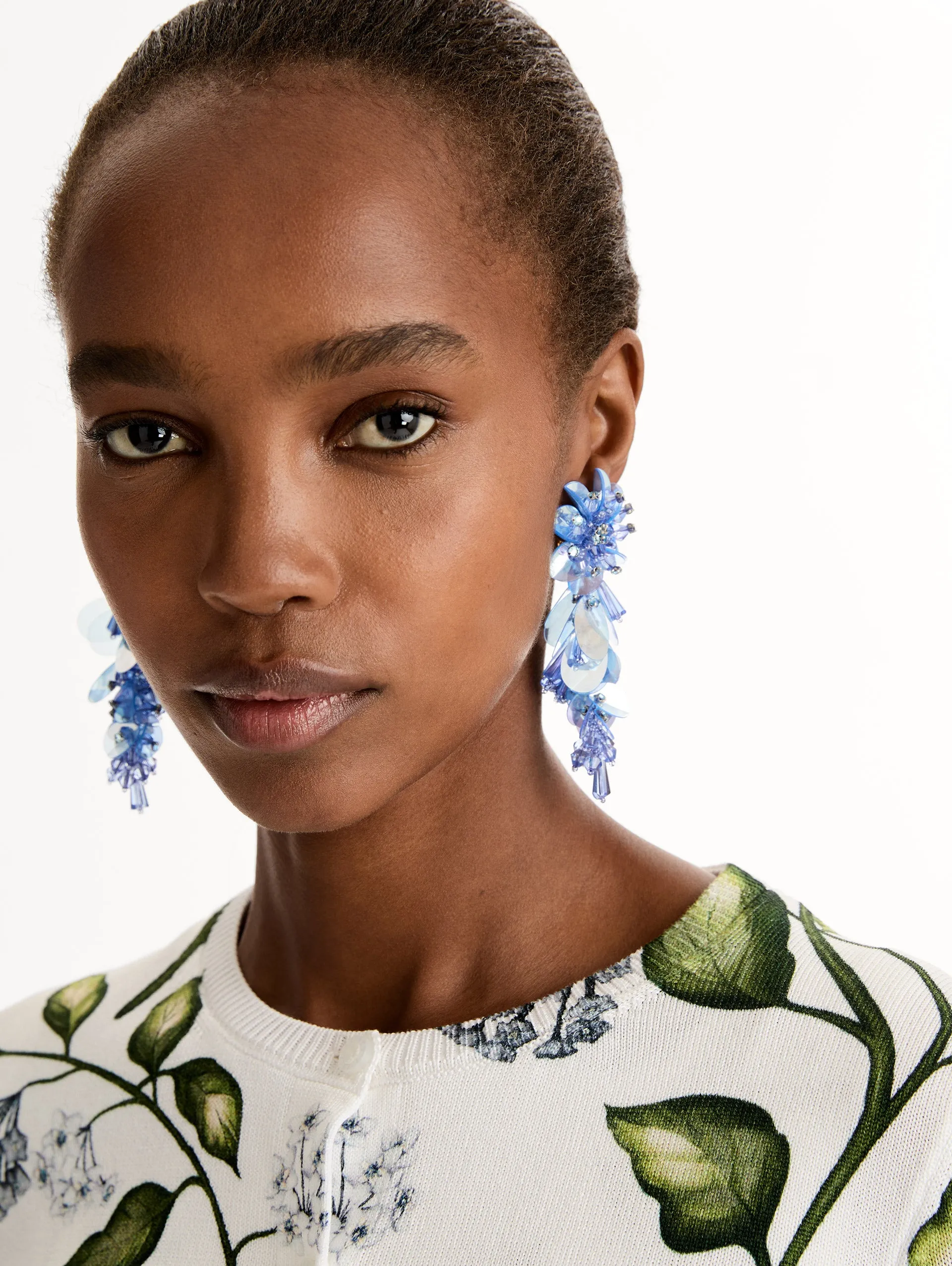 Bouquet Drop Clip-On Earrings sold by Oscar de la Renta product image thumbnail 2