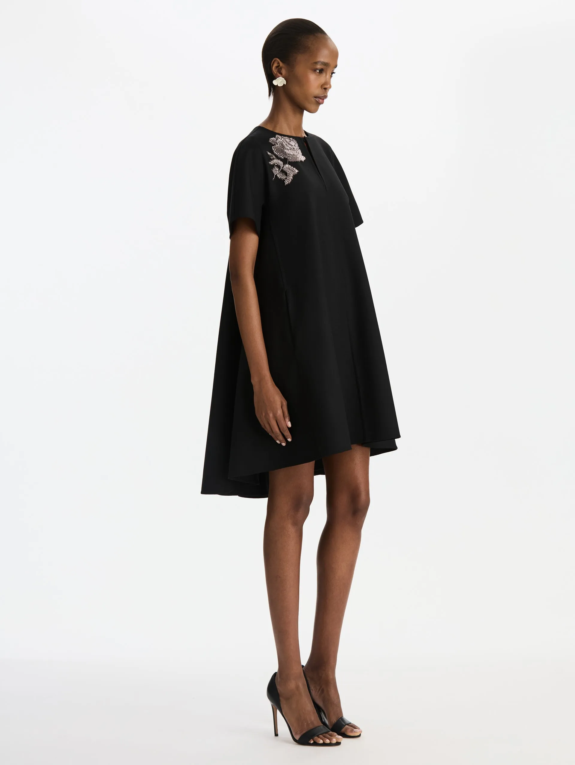 Beaded Floral Embroidered Shift Dress sold by Oscar de la Renta product image thumbnail 3