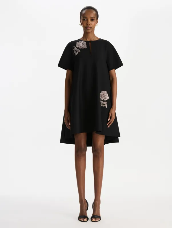 Beaded Floral Embroidered Shift Dress sold by Oscar de la Renta