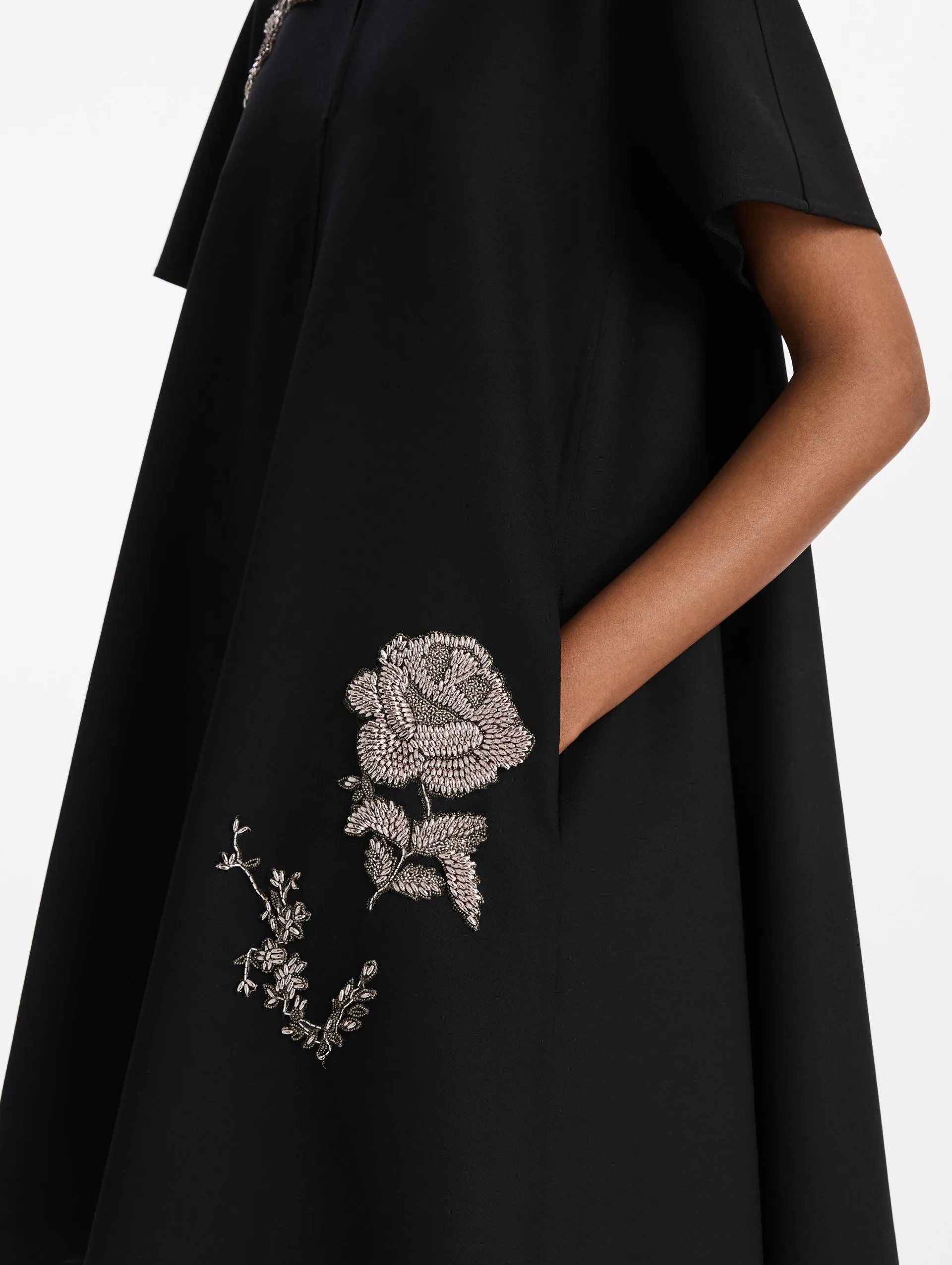 Beaded Floral Embroidered Shift Dress sold by Oscar de la Renta product image thumbnail 4