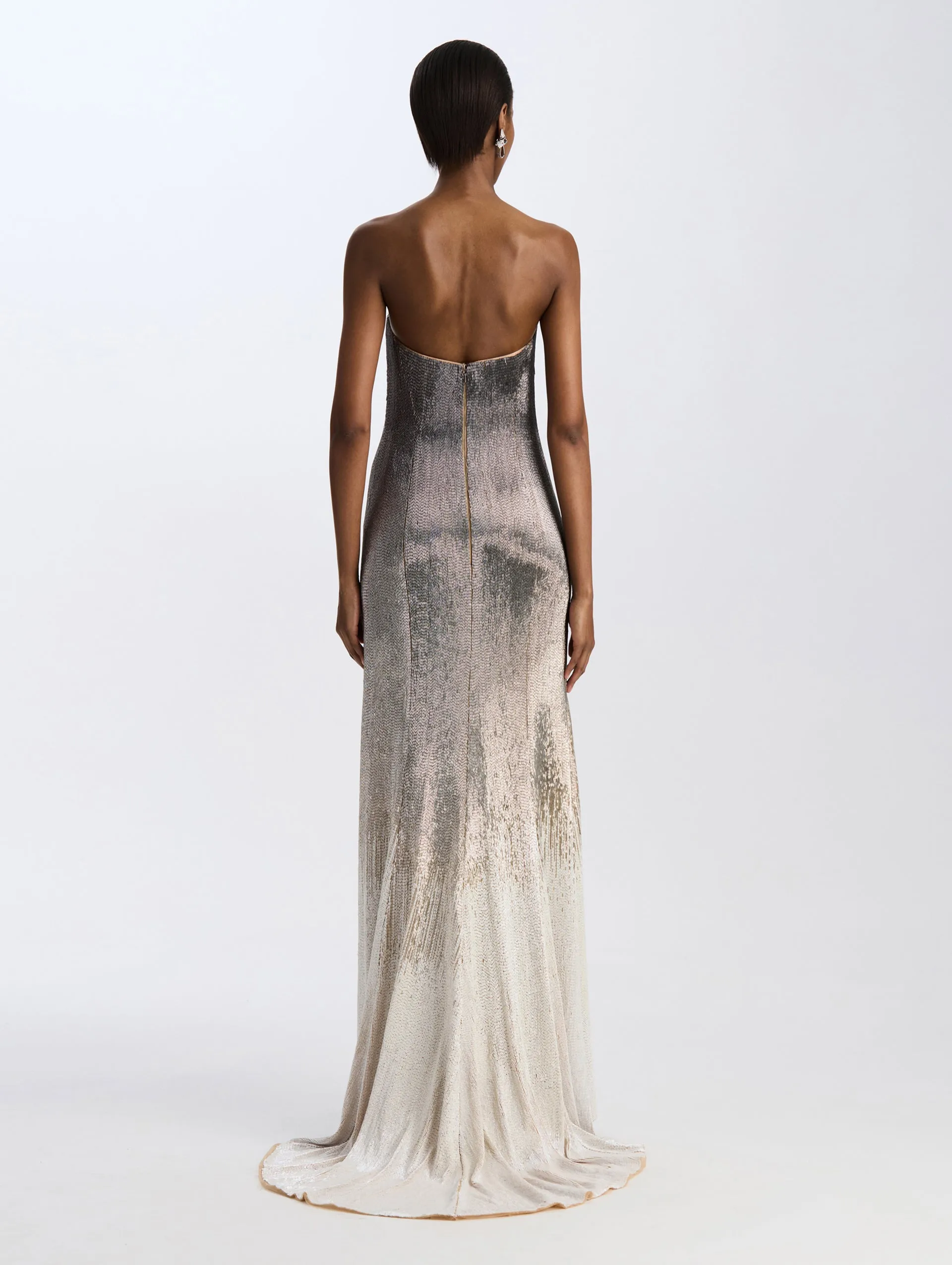 Ombré Bead Embroidered Gown sold by Oscar de la Renta product image thumbnail 2