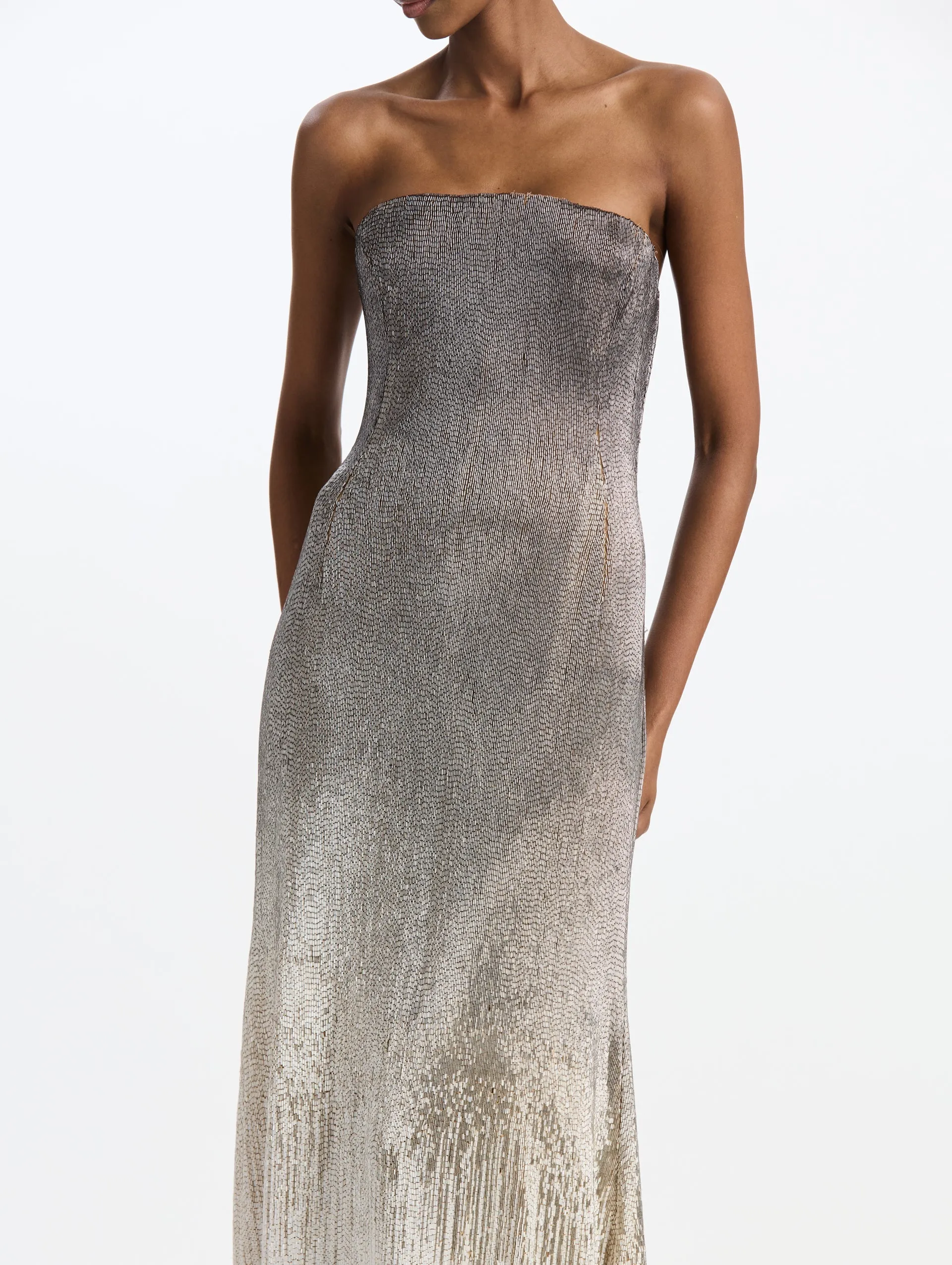 Ombré Bead Embroidered Gown sold by Oscar de la Renta product image thumbnail 4
