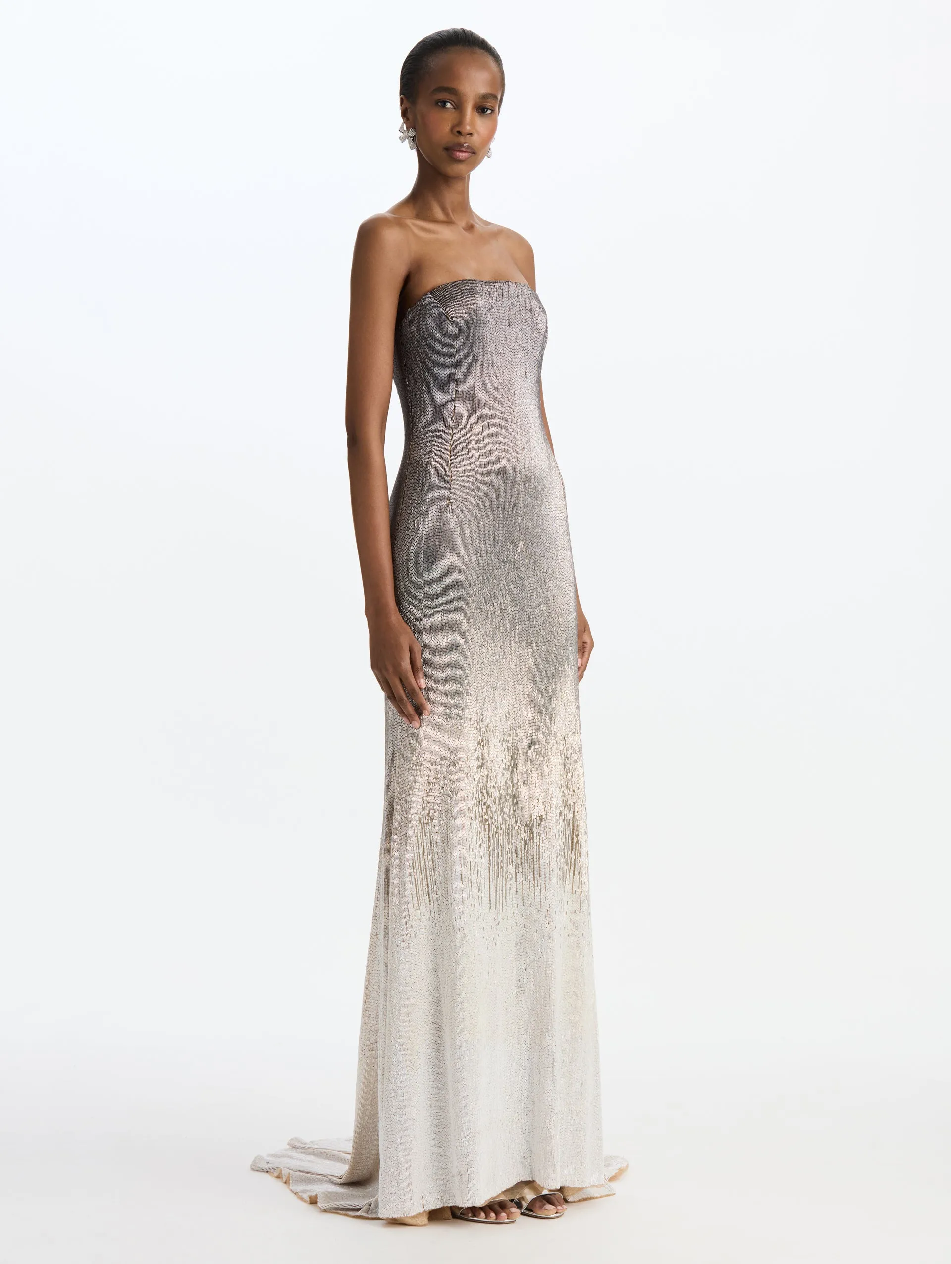Ombré Bead Embroidered Gown sold by Oscar de la Renta product image thumbnail 3
