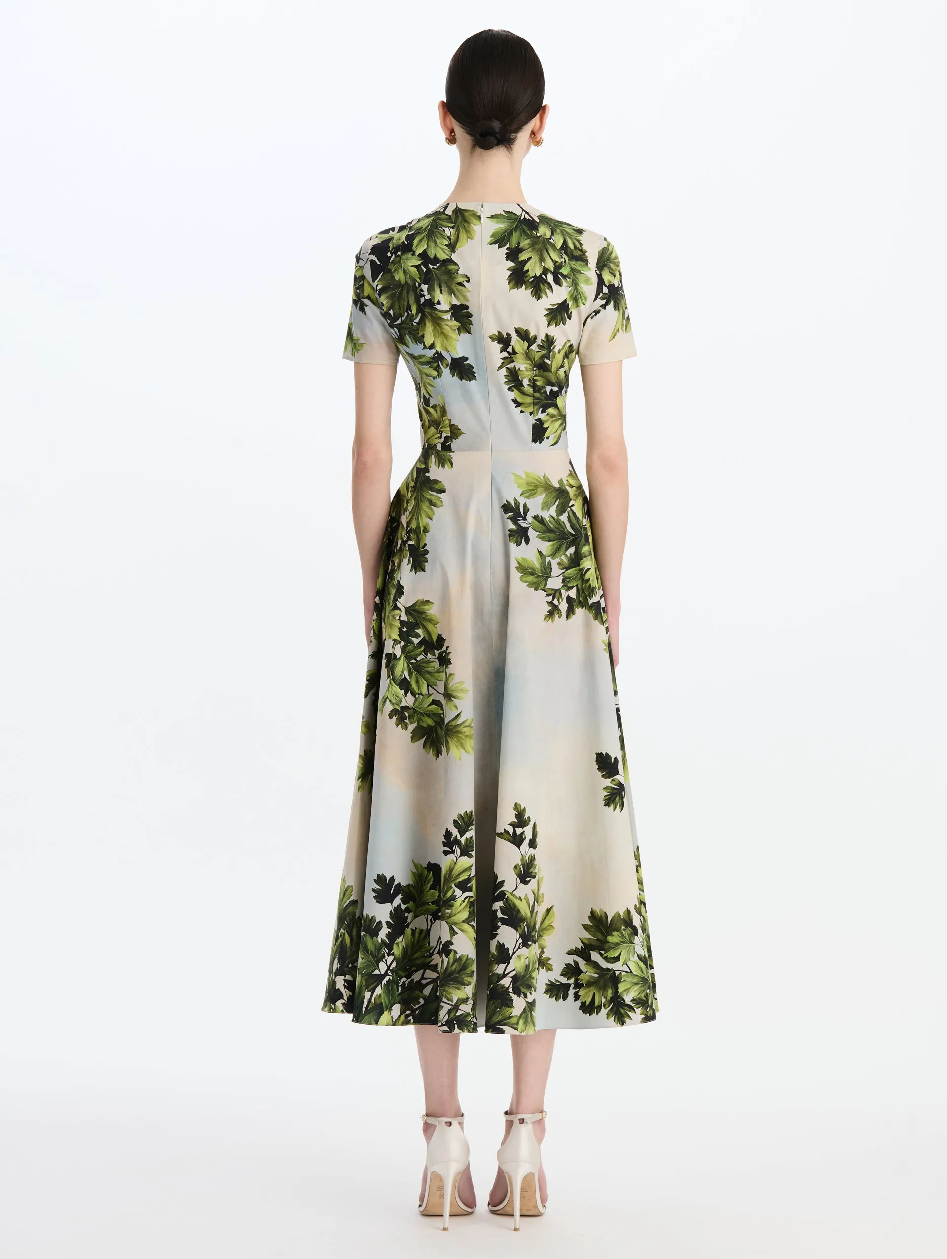 Maple Leaves Cotton Poplin Dress sold by Oscar de la Renta product image thumbnail 2