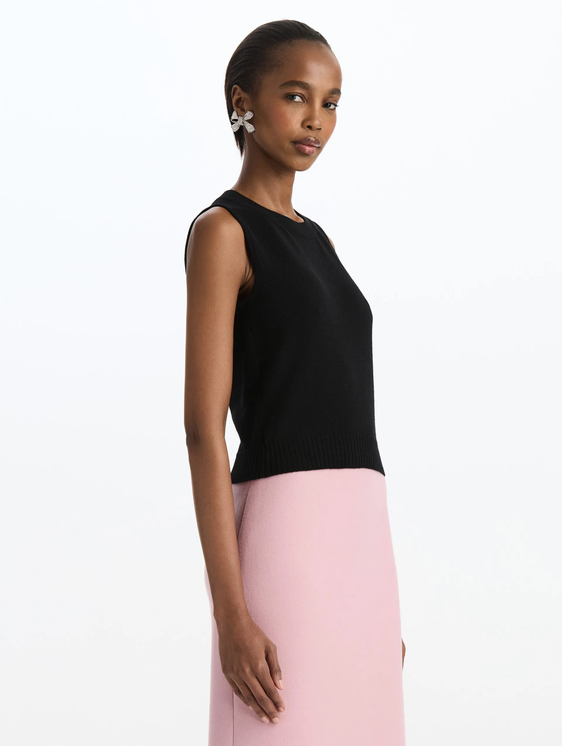 Cropped Wool Tank sold by Oscar de la Renta product image thumbnail 3