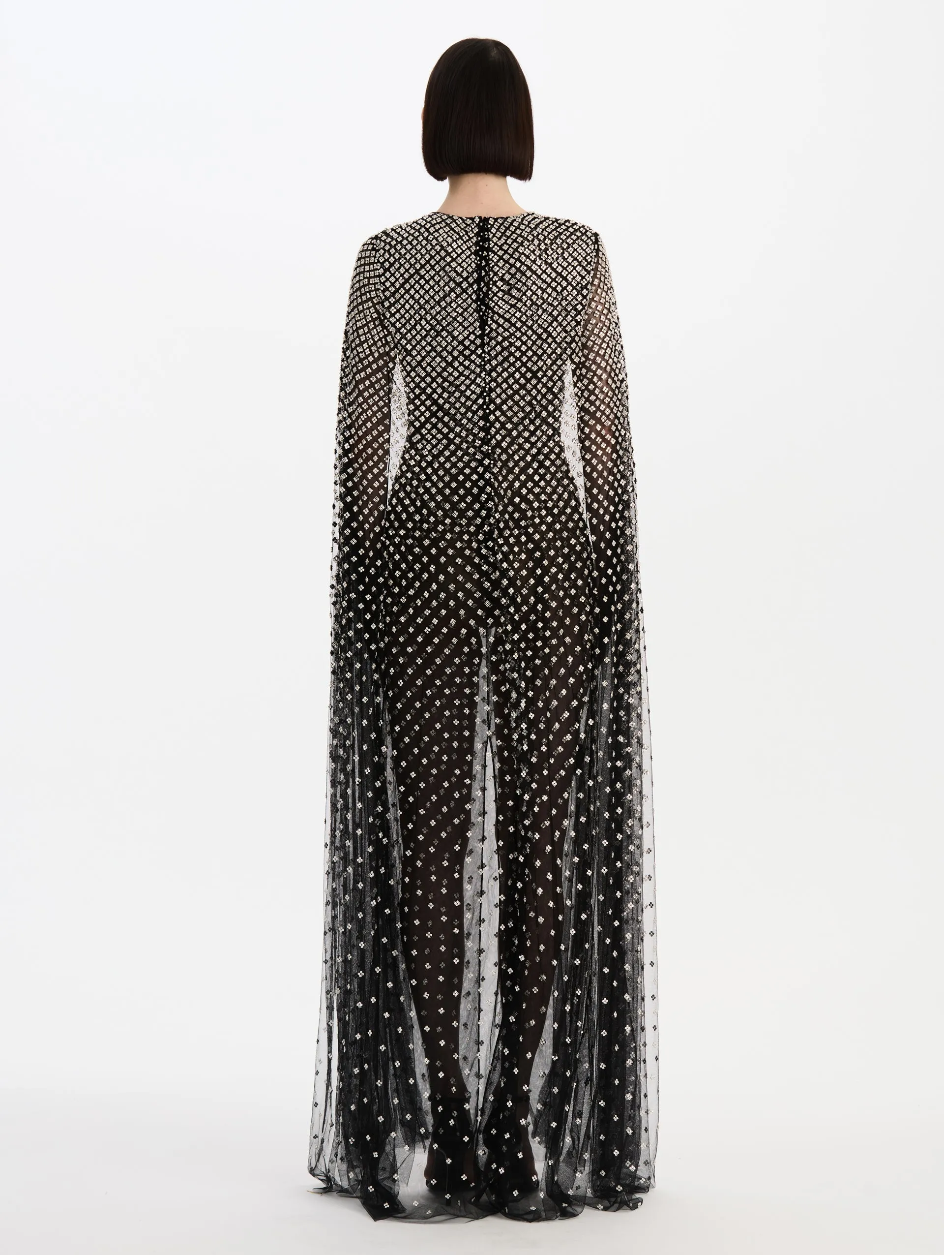 Crystal Grid Floral Embroidered Caftan sold by Oscar de la Renta product image thumbnail 2
