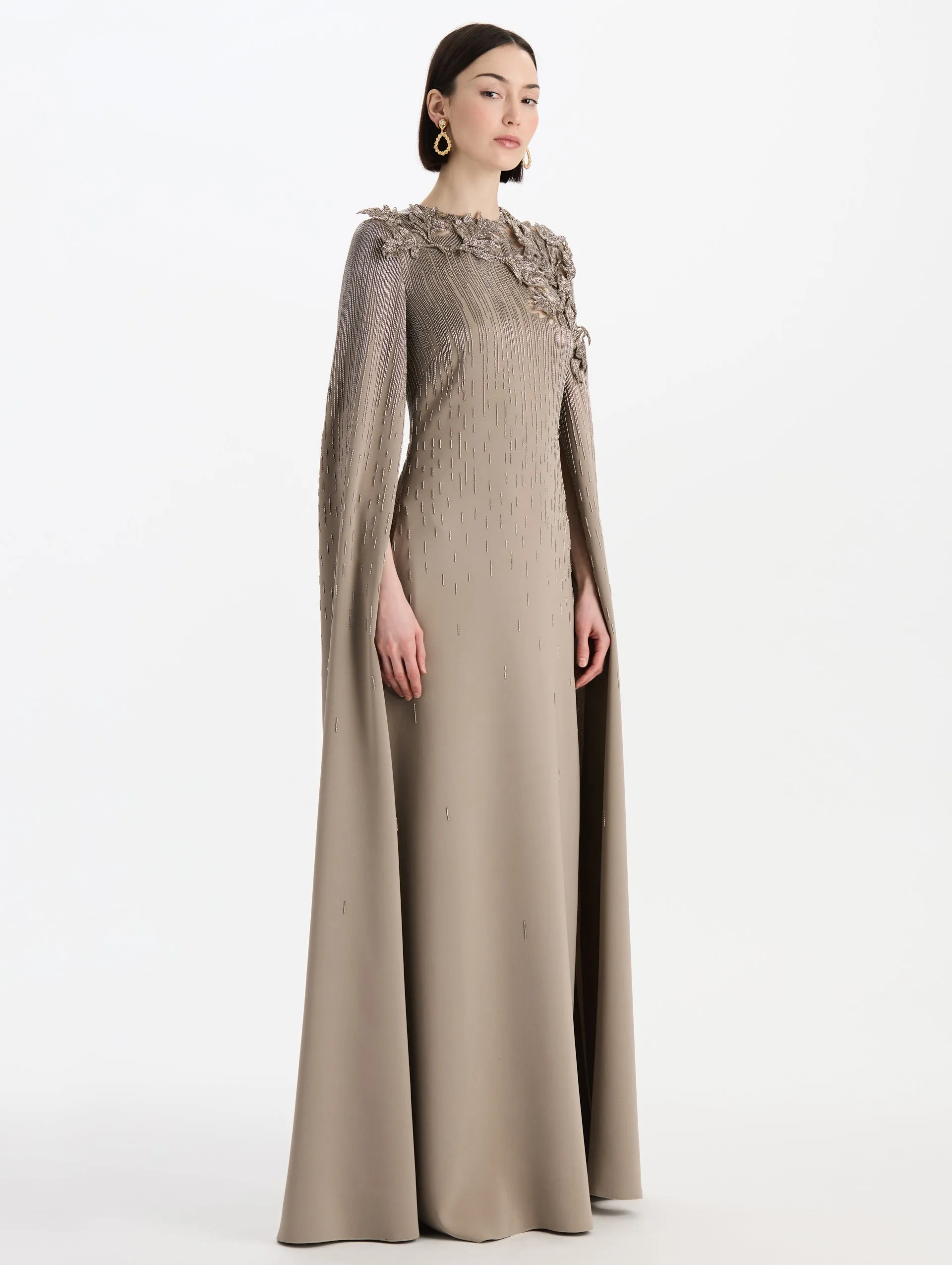 Maple Leaves Cutout Embroidered Caftan sold by Oscar de la Renta product image thumbnail 3