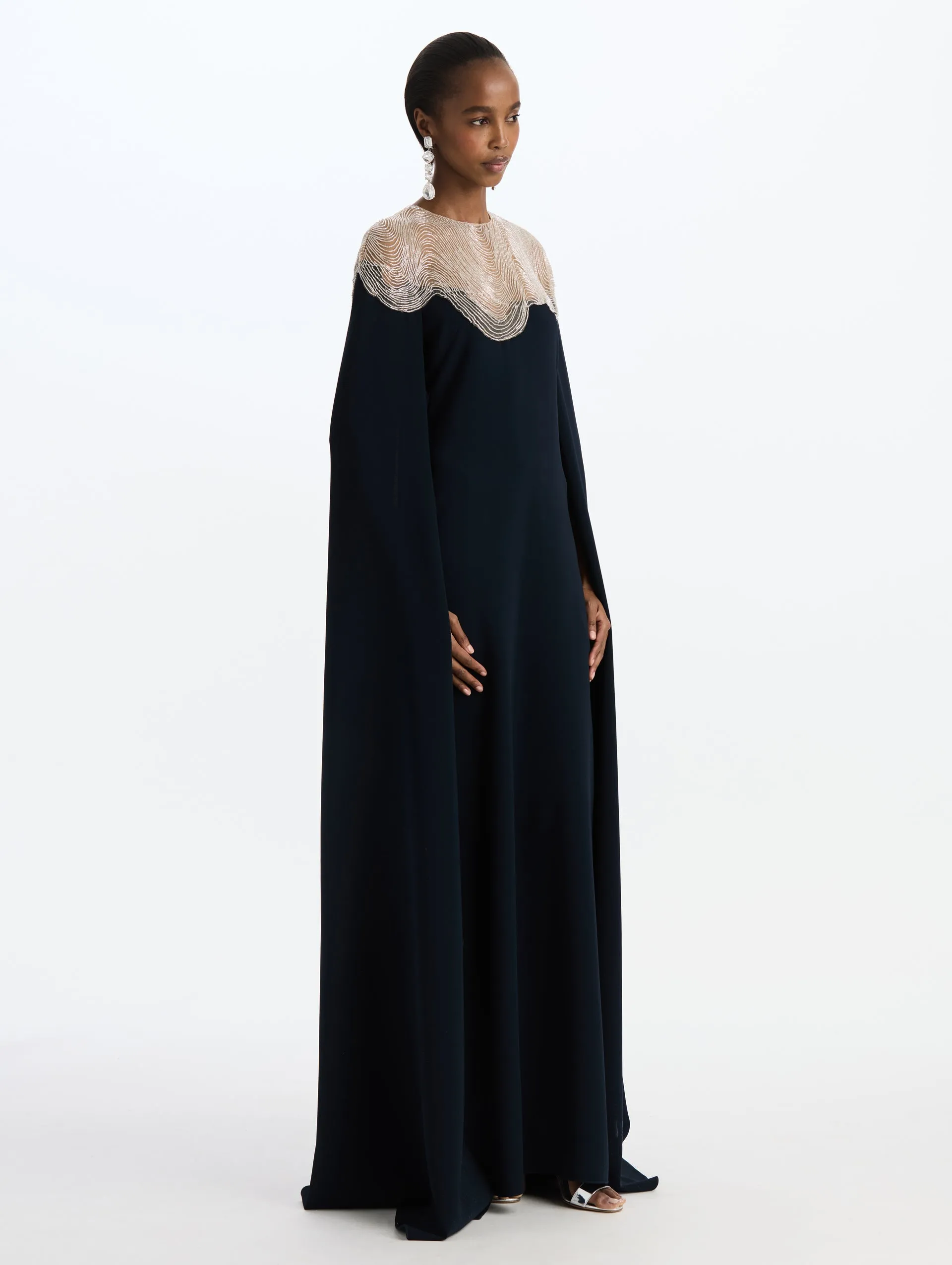 Beaded Wave Embroidered Caftan sold by Oscar de la Renta product image thumbnail 3