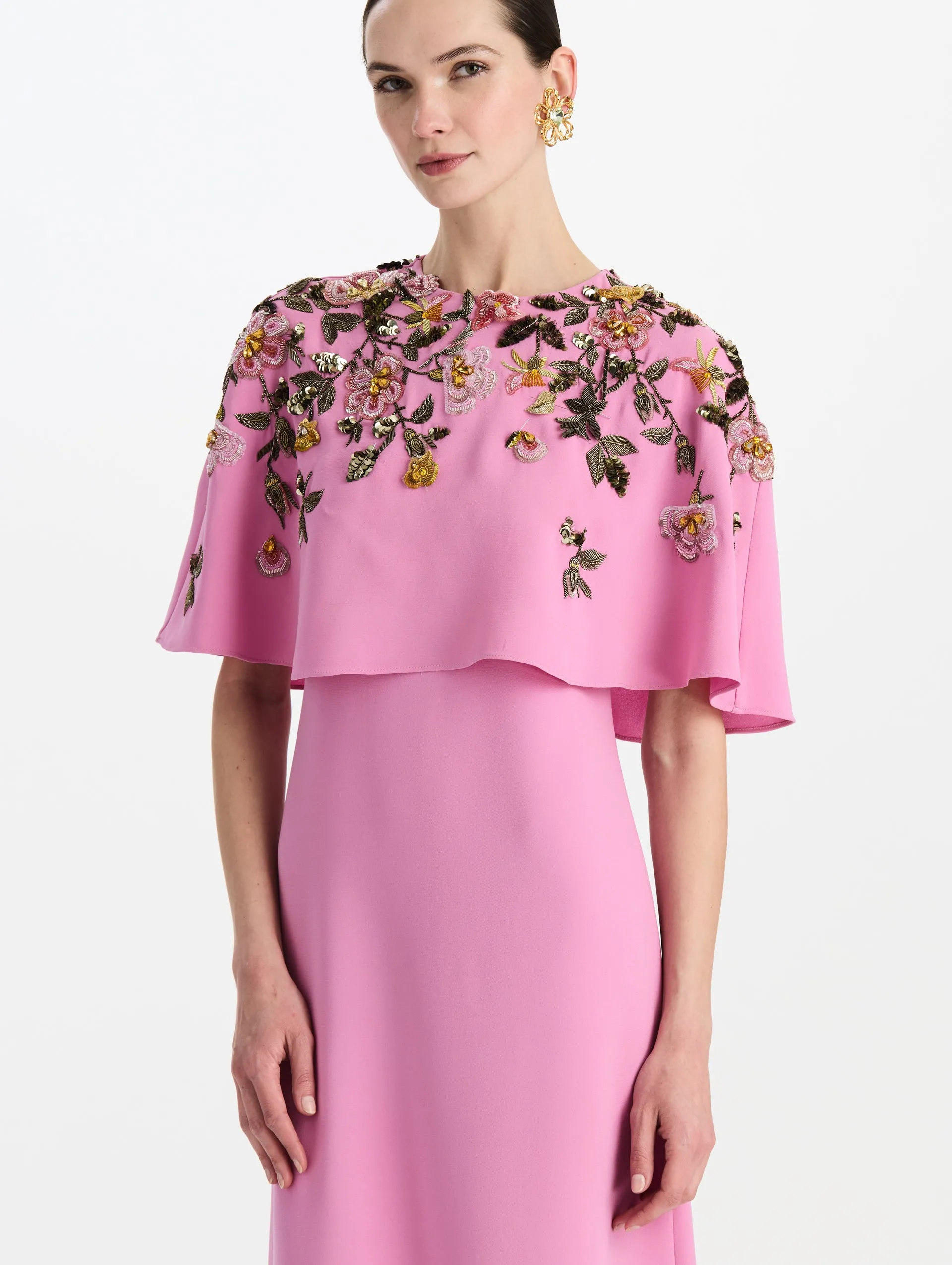 Beaded Mixed Botanical Embroidered Caftan sold by Oscar de la Renta product image thumbnail 4