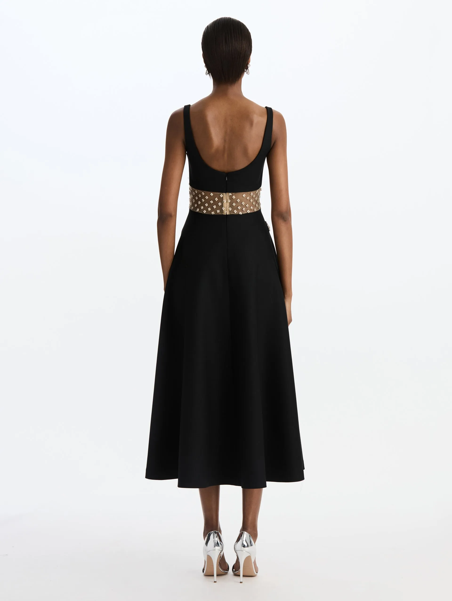 Crystal Grid Floral Embroidered Cocktail Dress sold by Oscar de la Renta product image thumbnail 2