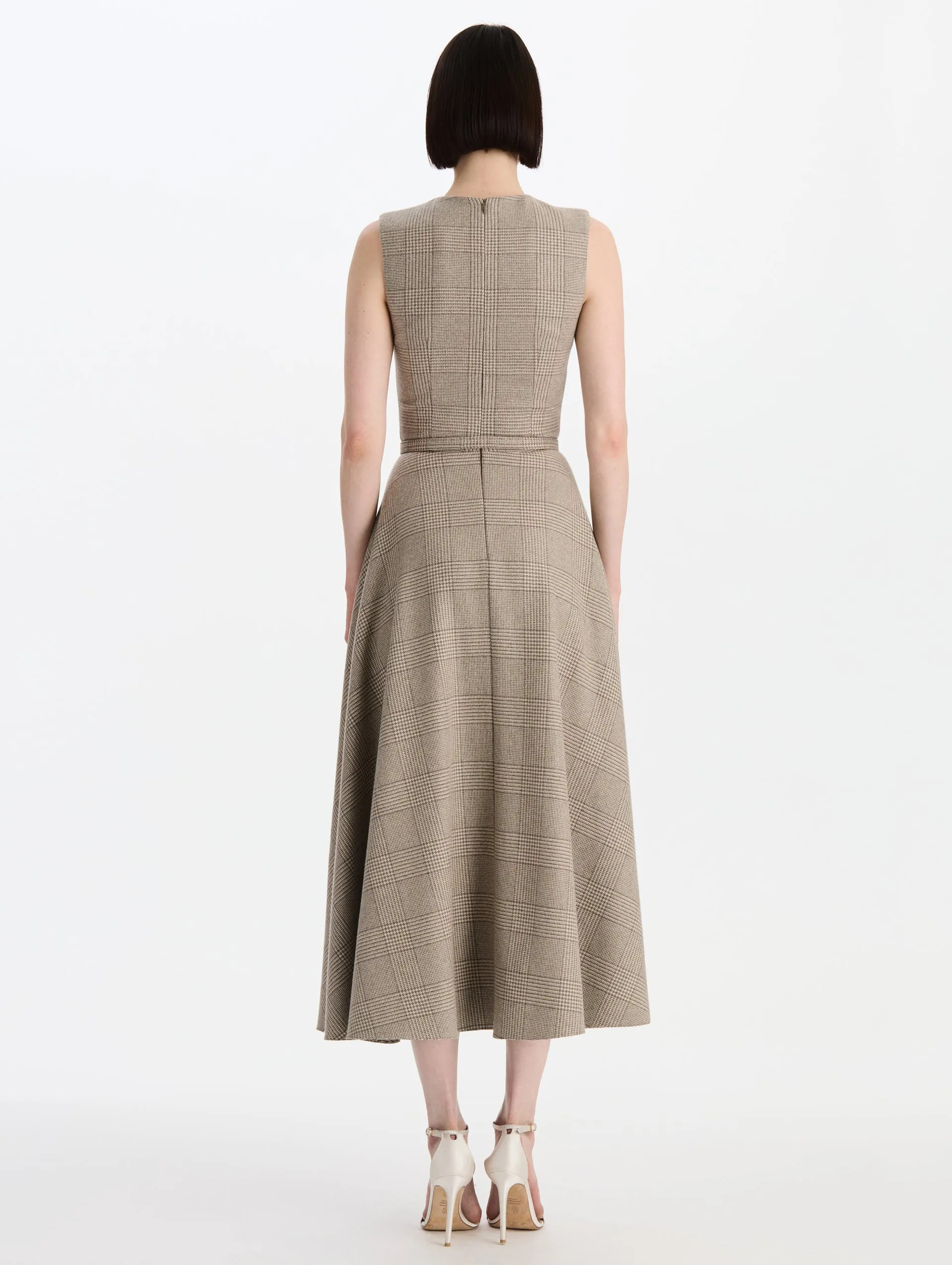 Plaid Cashmere-Blend Dress sold by Oscar de la Renta product image thumbnail 2