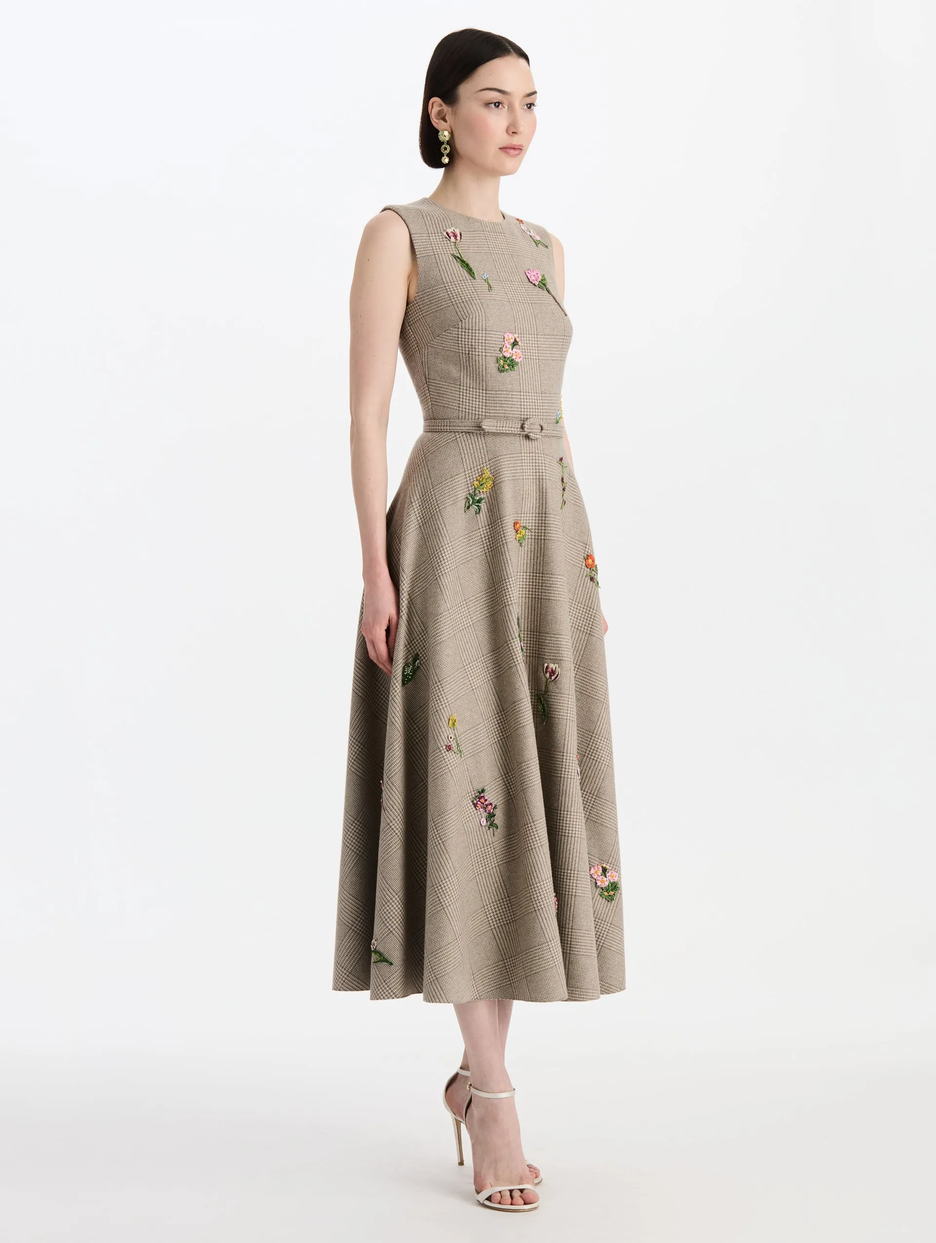 Plaid Cashmere-Blend Dress sold by Oscar de la Renta product image thumbnail 3