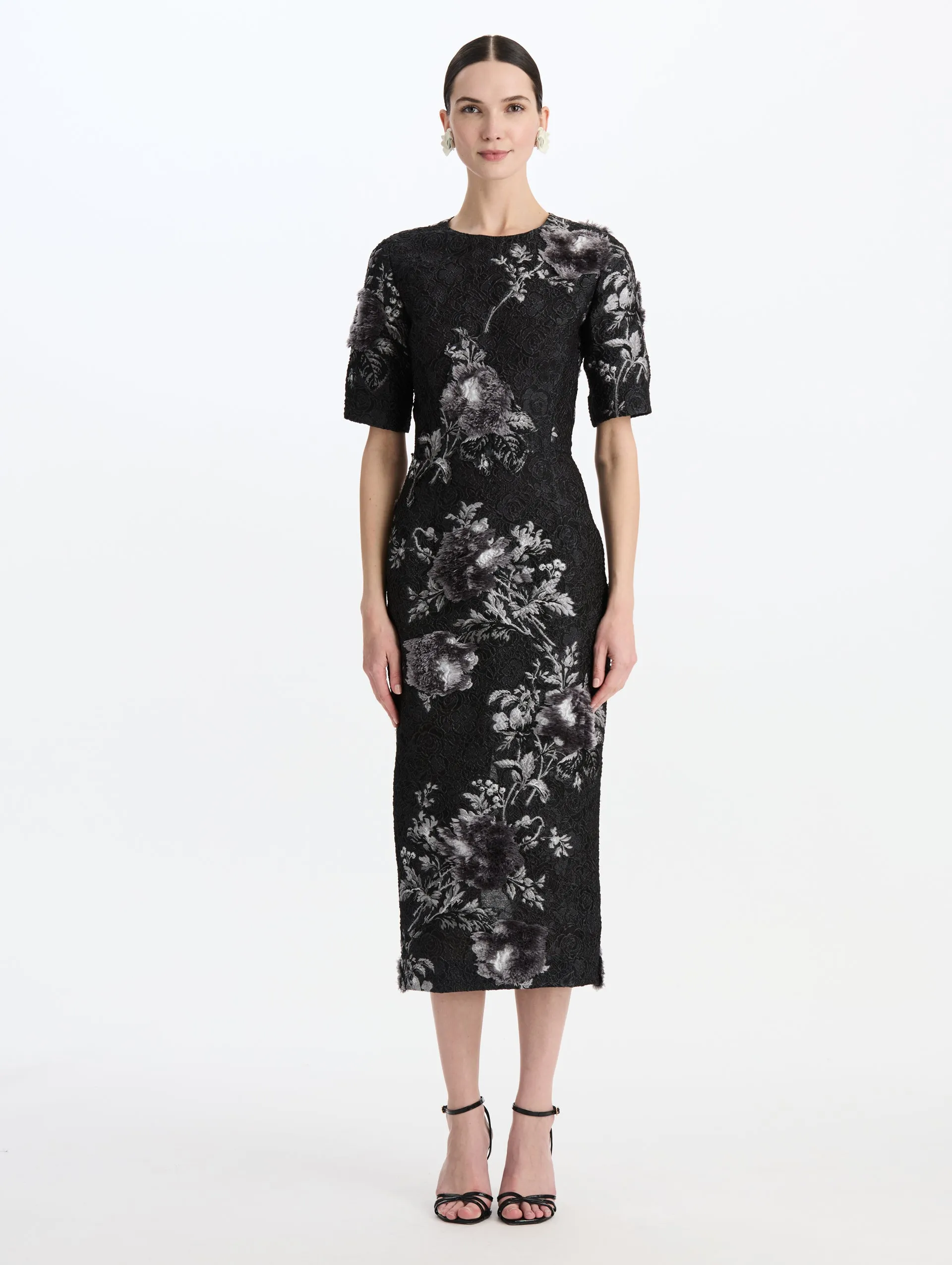 Peony Fil Coupé Cocktail Dress sold by Oscar de la Renta